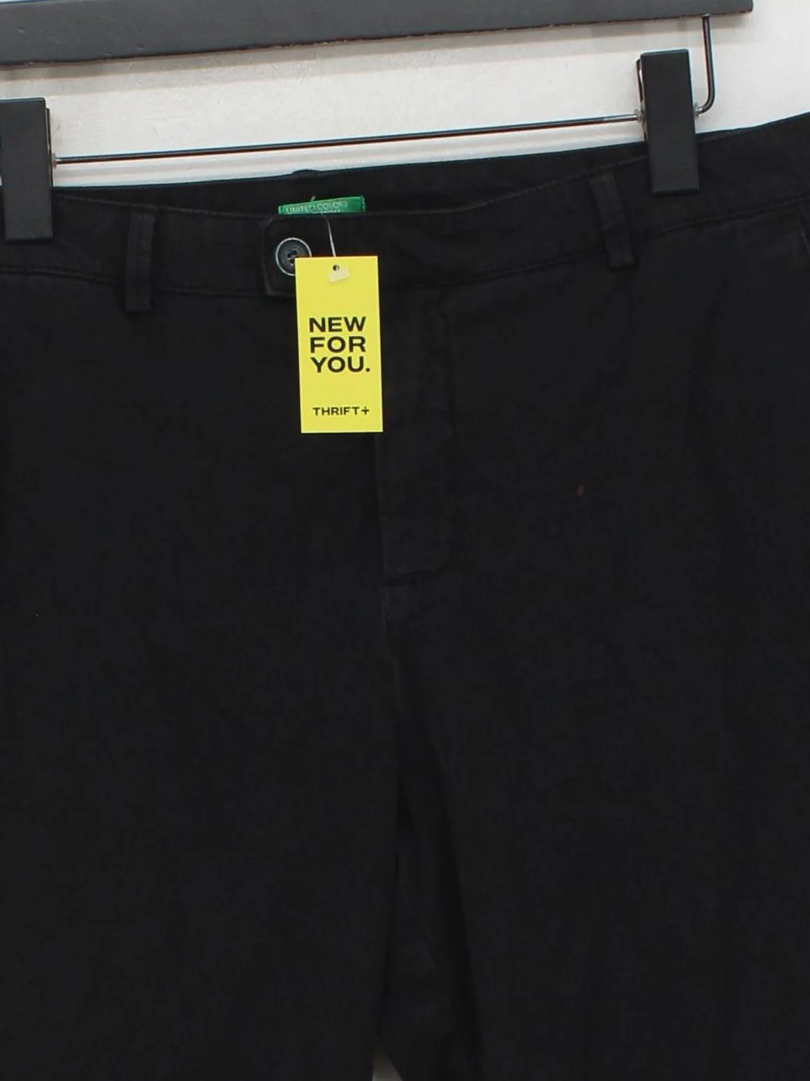United Colors Of Benetton Women's Trousers UK 16 Black 100% Other Straight Chino - Image 3