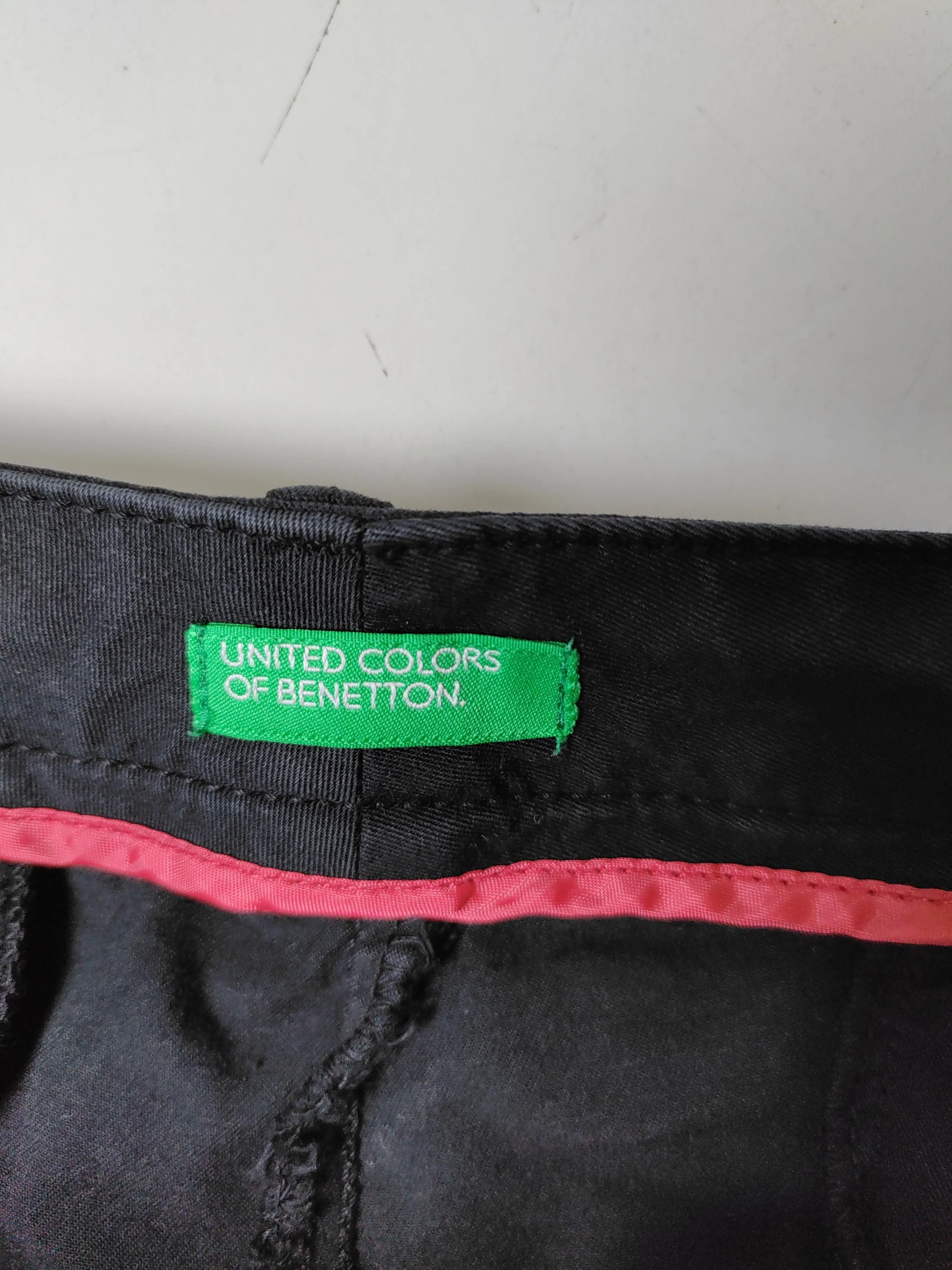 United Colors Of Benetton Women's Trousers UK 16 Black 100% Other Straight Chino - Image 5