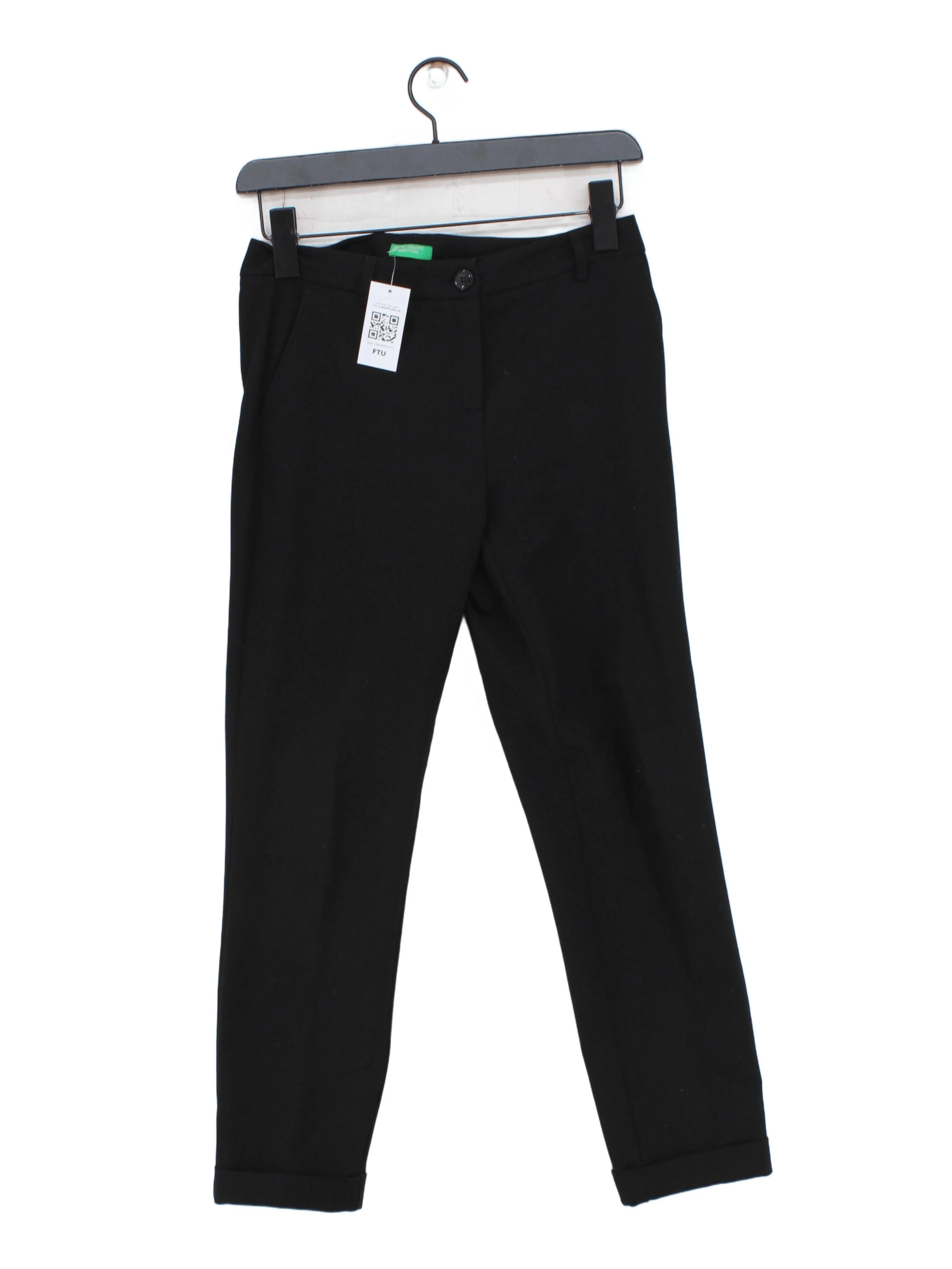United Colors Of Benetton Women's Trousers UK 6 Black Polyester