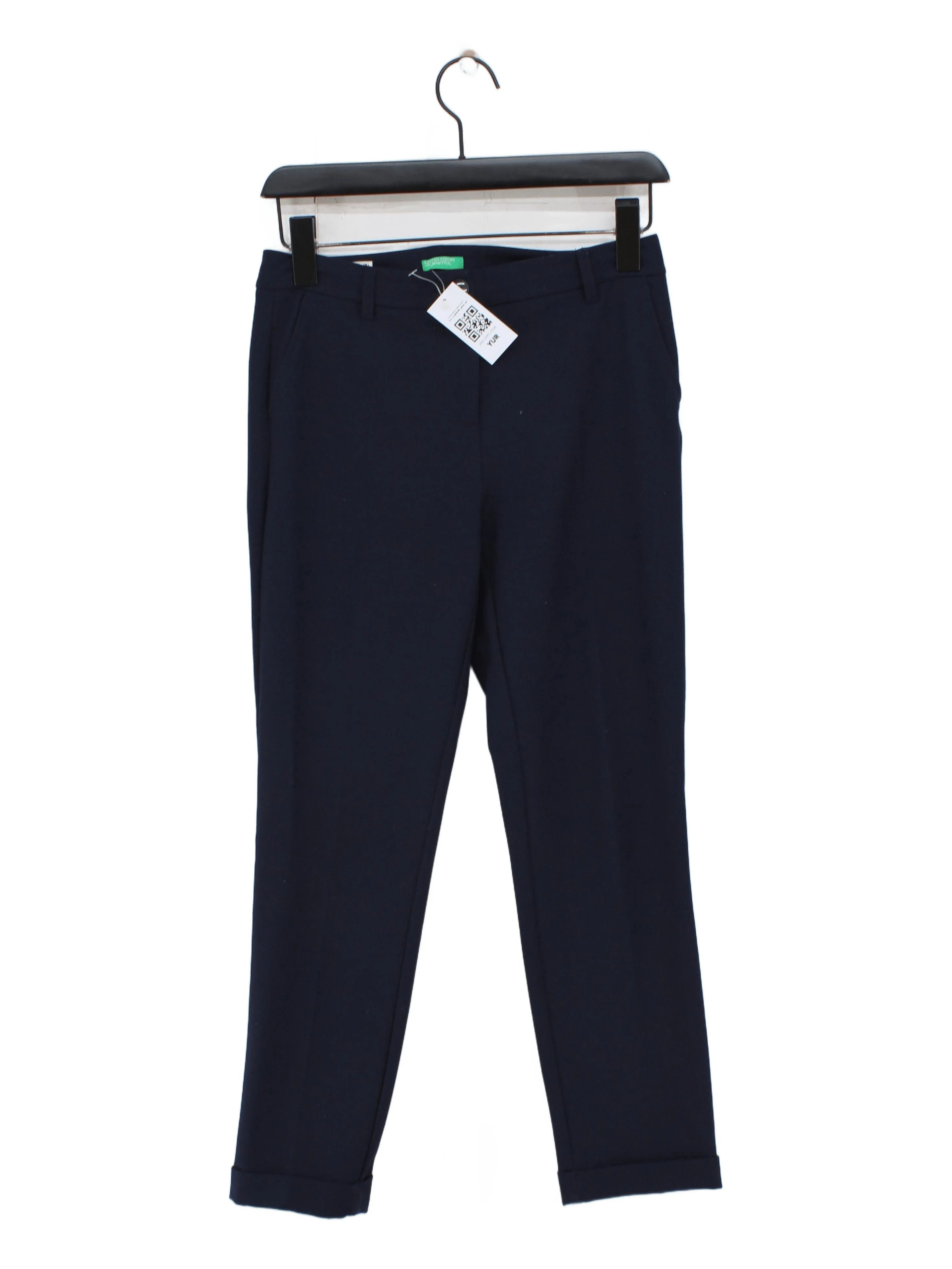 United Colors Of Benetton Women's Trousers UK 6 Blue Polyester
