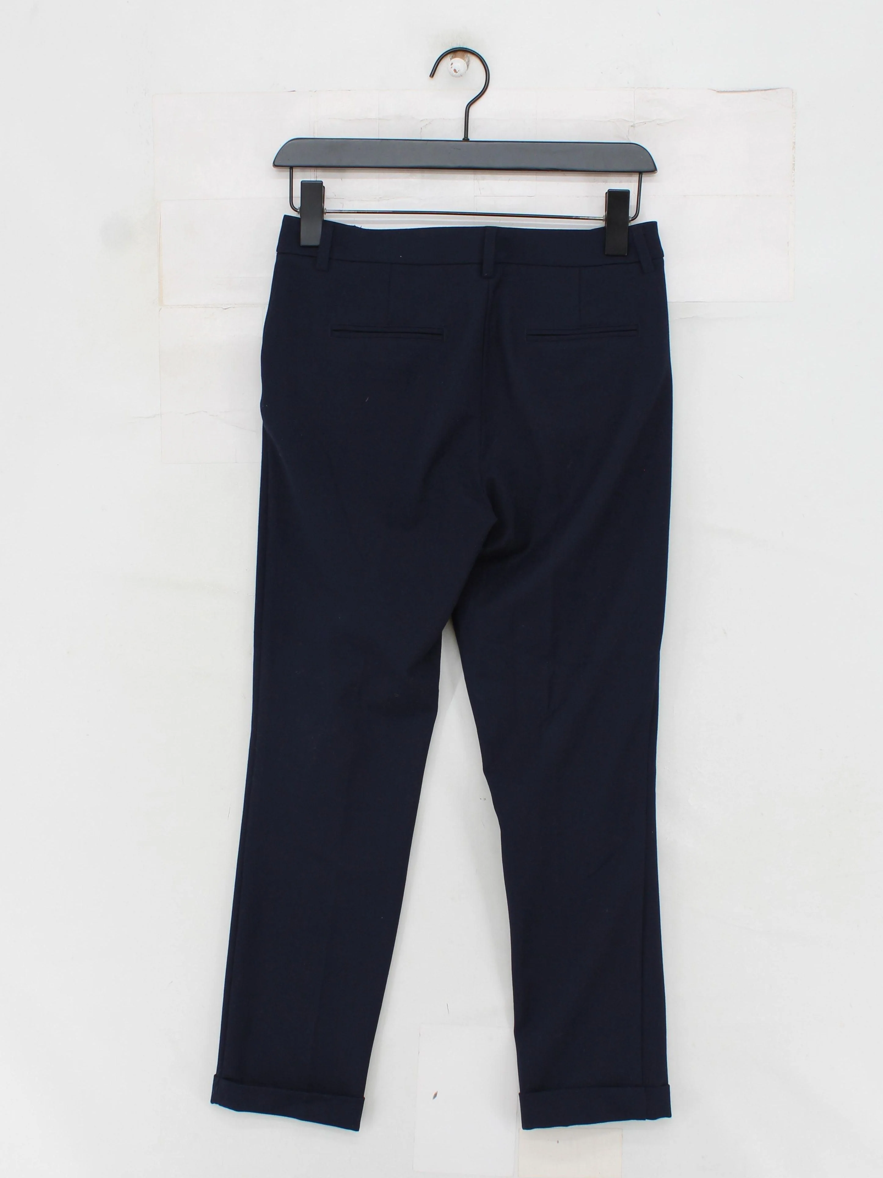 United Colors Of Benetton Women's Trousers UK 6 Blue Polyester - Image 2
