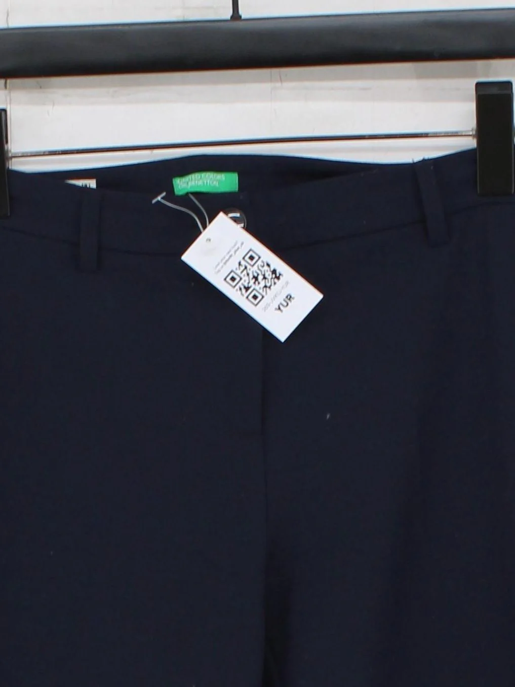 United Colors Of Benetton Women's Trousers UK 6 Blue Polyester - Image 3