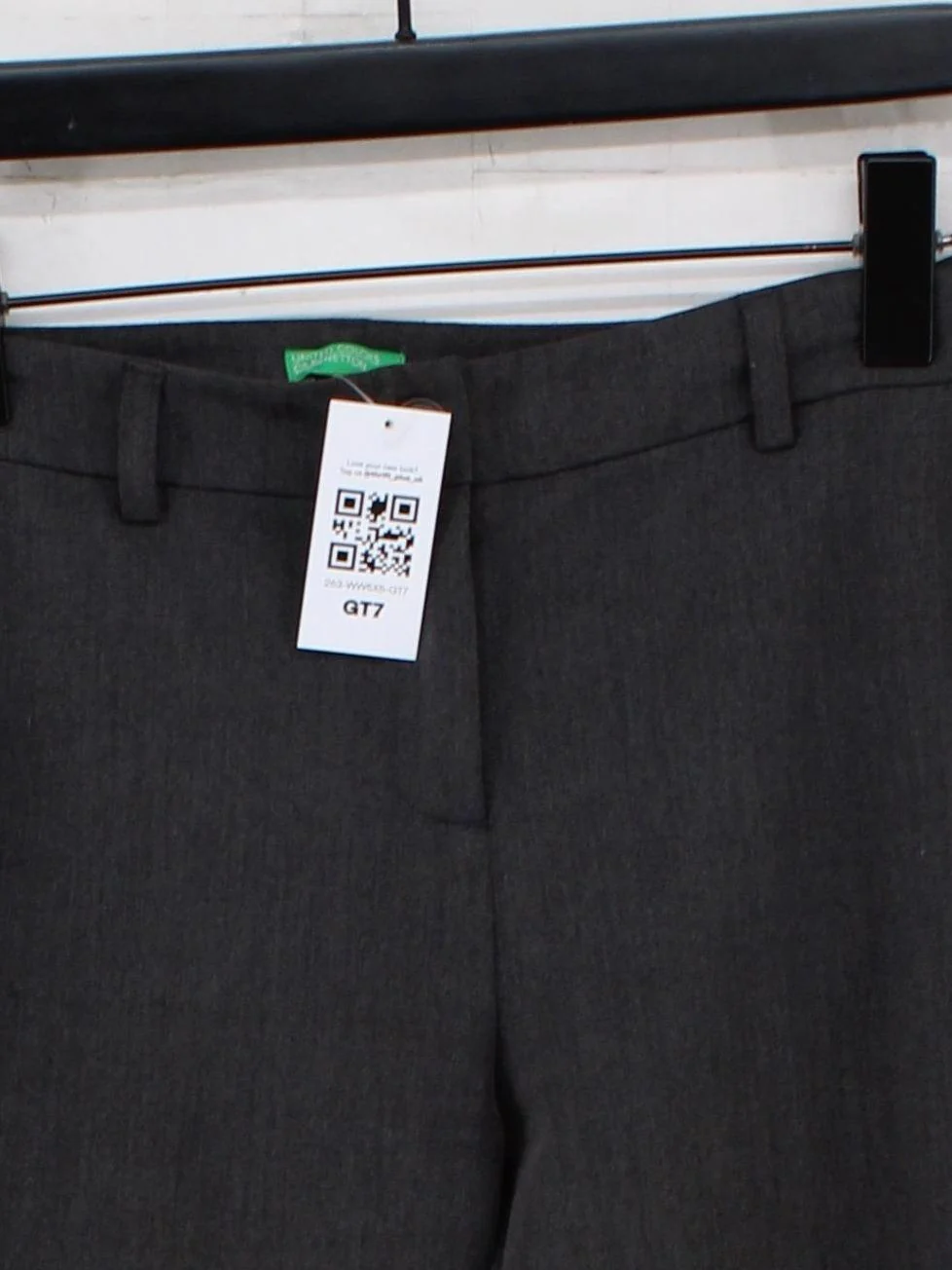 United Colors Of Benetton Women's Trousers UK 6 Grey Polyester - Image 3