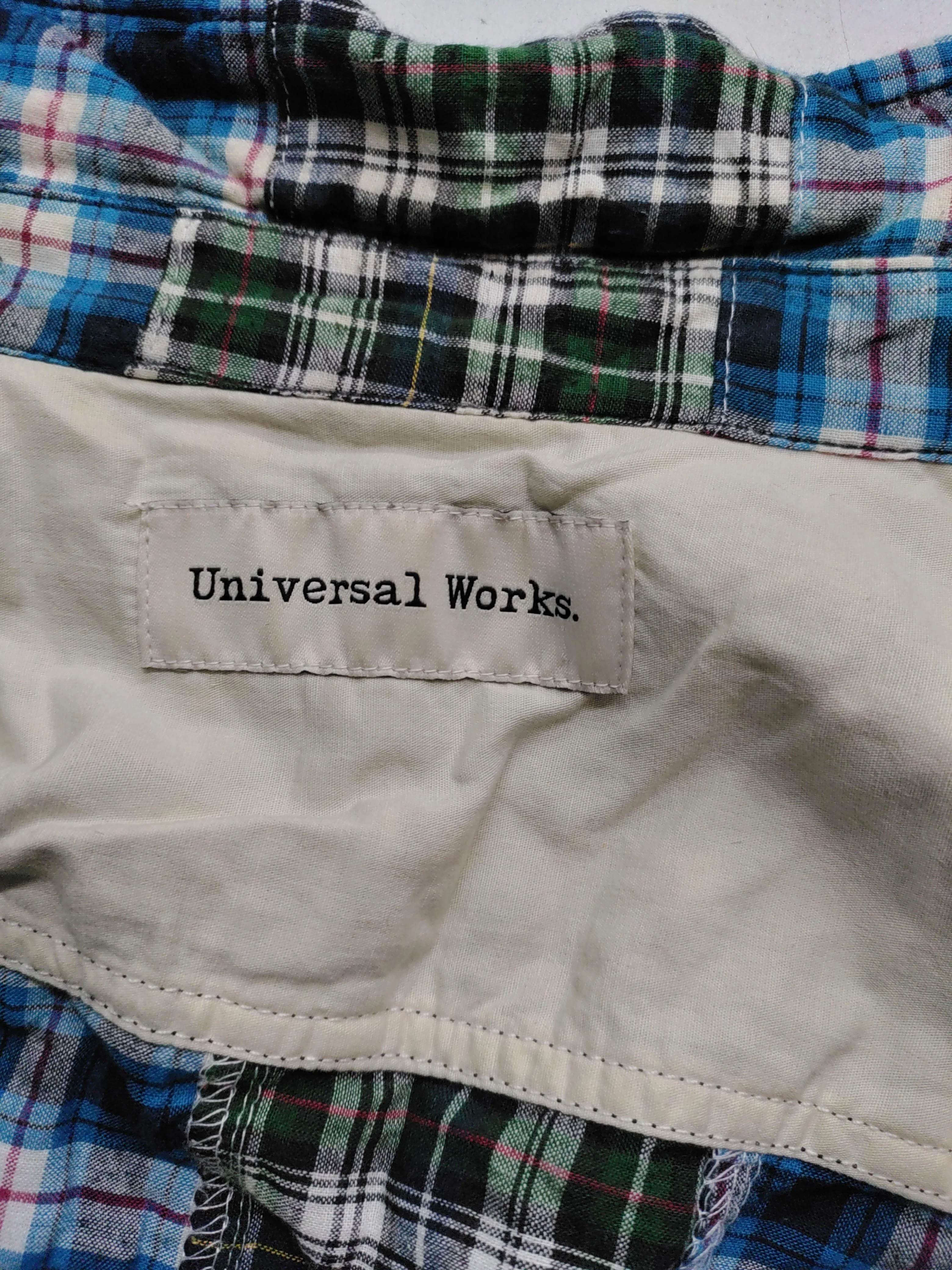 Universal Works Men's Shirt L Multi Checkered 100% Cotton Basic - Image 5