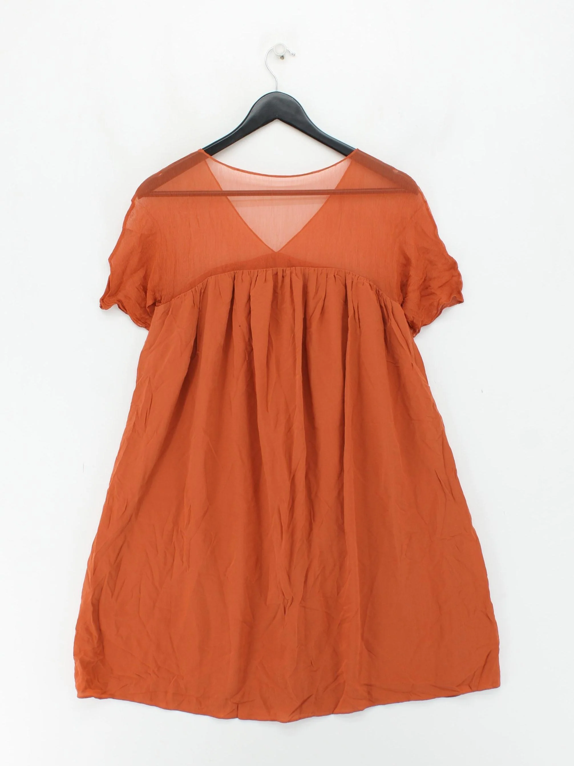 Uterque T-Shirt Mini Dress S in Orange - Image 2
