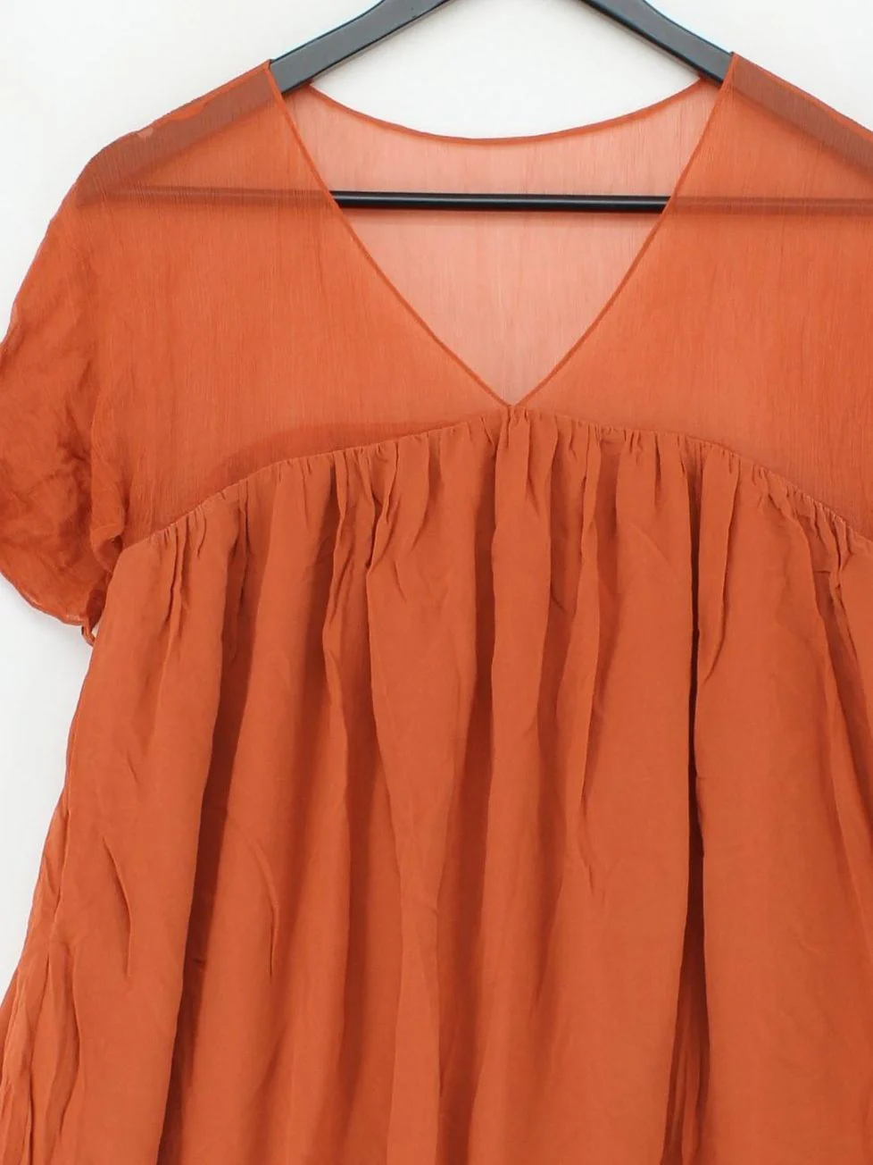Uterque T-Shirt Mini Dress S in Orange - Image 3