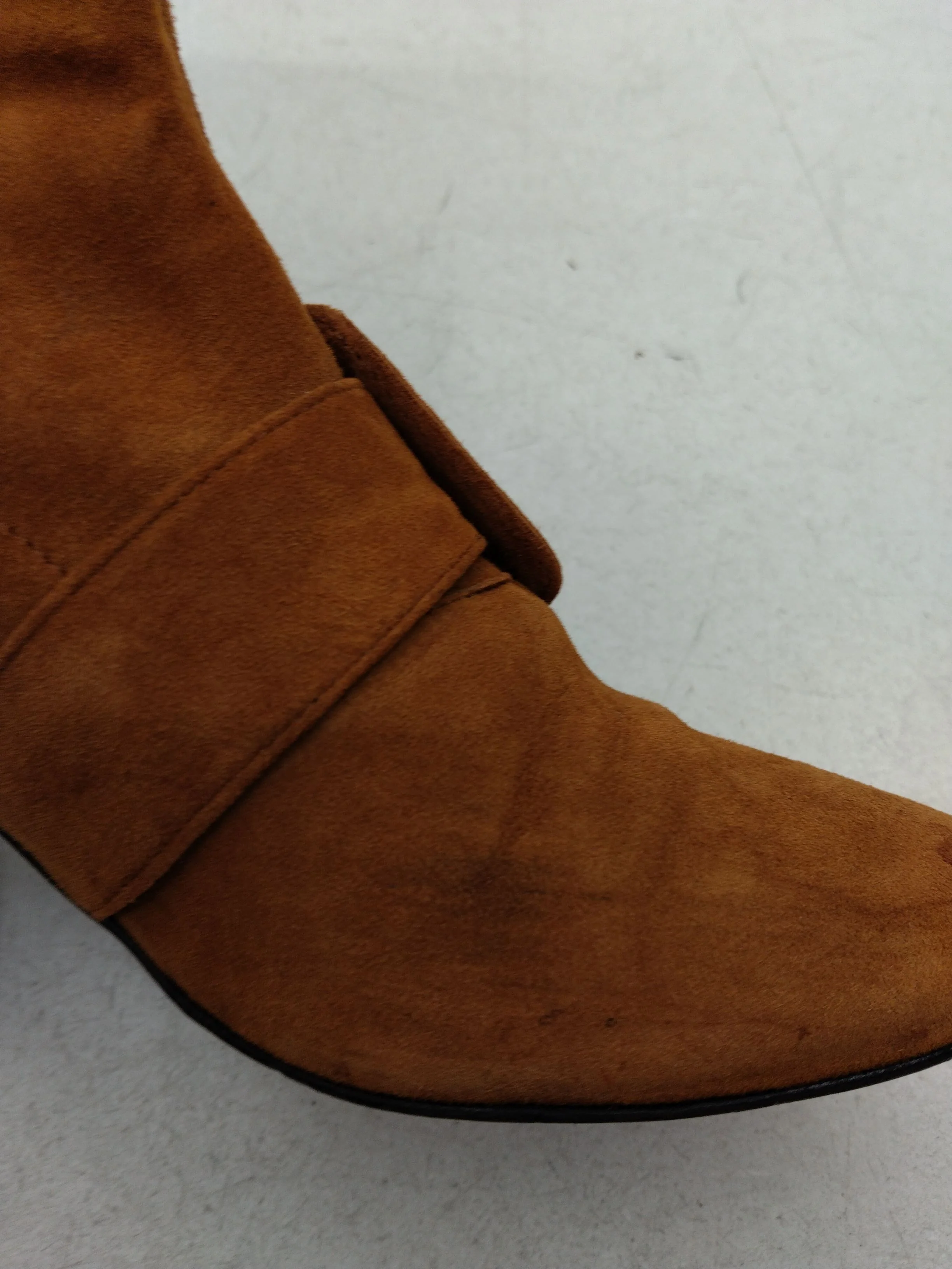 Uterque Women's Boots UK 6 Tan 100% Suede Combat - Image 9