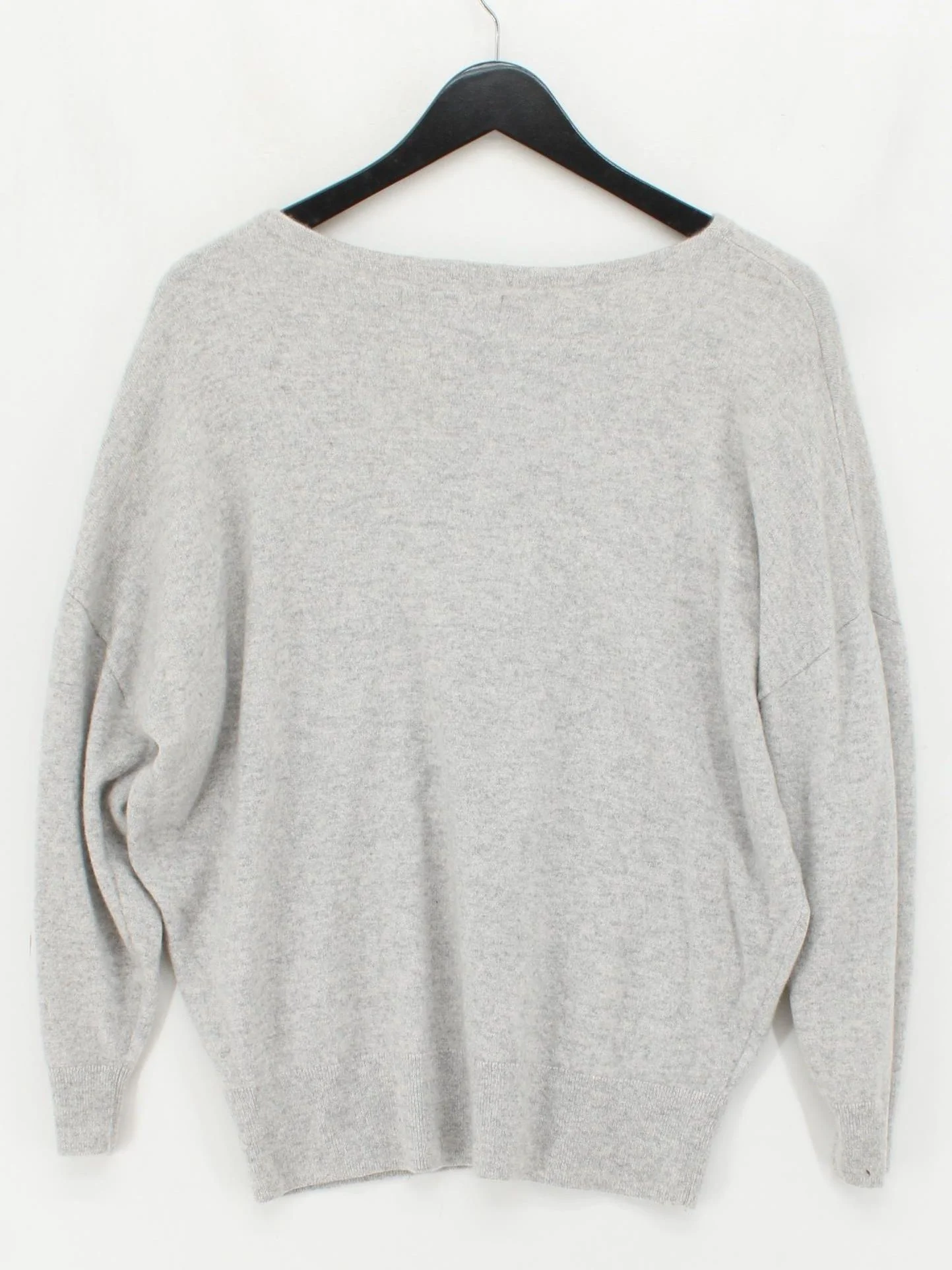 Uterque Women's Jumper XXL Grey 100% Cashmere Round Neck Pullover - Image 2