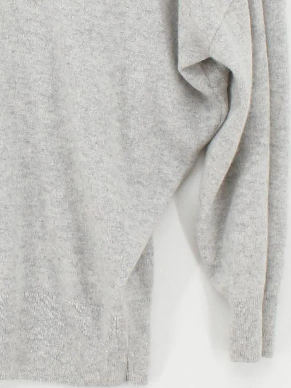 Uterque Women's Jumper XXL Grey 100% Cashmere Round Neck Pullover - Image 4