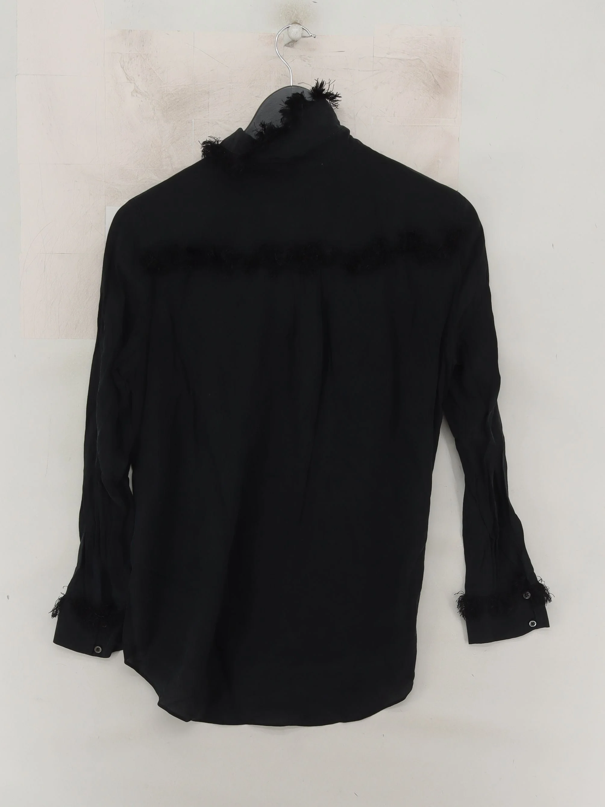Uterque Women's Shirt M Black 100% Other Long Sleeve High Neck Basic - Image 2