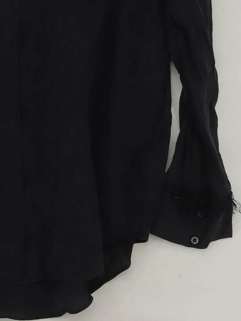 Uterque Women's Shirt M Black 100% Other Long Sleeve High Neck Basic - Image 4
