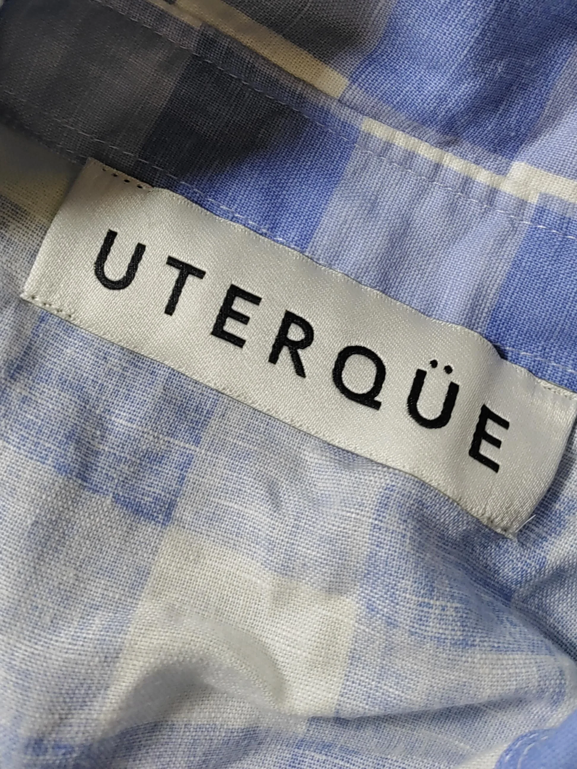 Uterque Women's Shirt S Blue Linen with Cotton Basic - Image 5