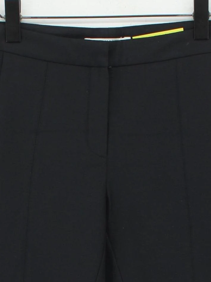 Uterque Women's Trousers S Black Polyamide with Elastane Tapered Chino - Image 3