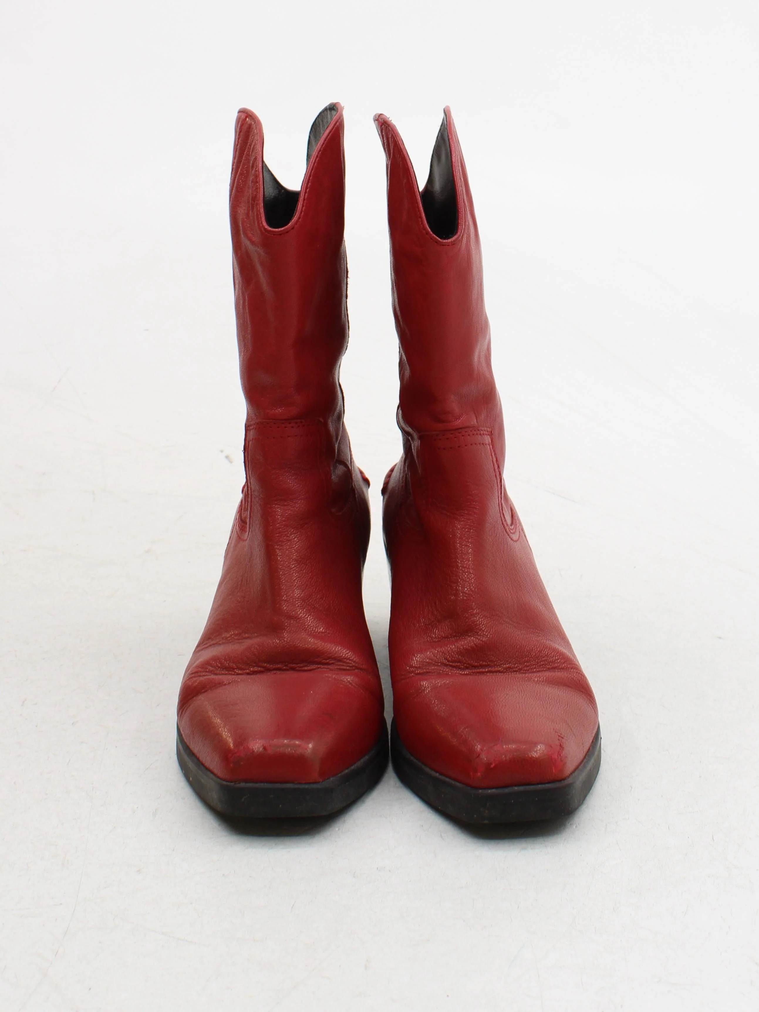 Vagabond Women's Boots UK 6 Red 100% Leather Cowboy - Image 2