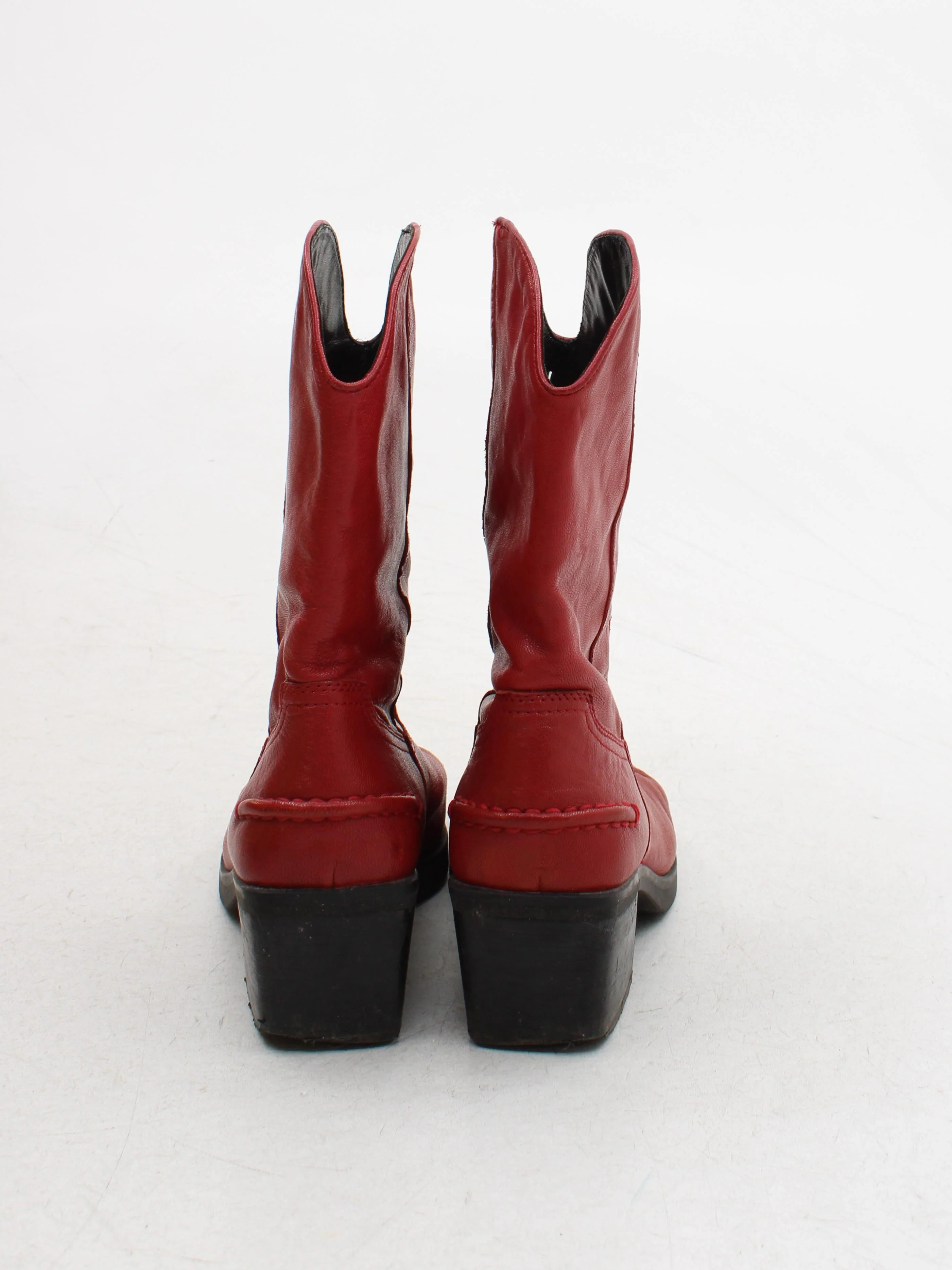 Vagabond Women's Boots UK 6 Red 100% Leather Cowboy - Image 3