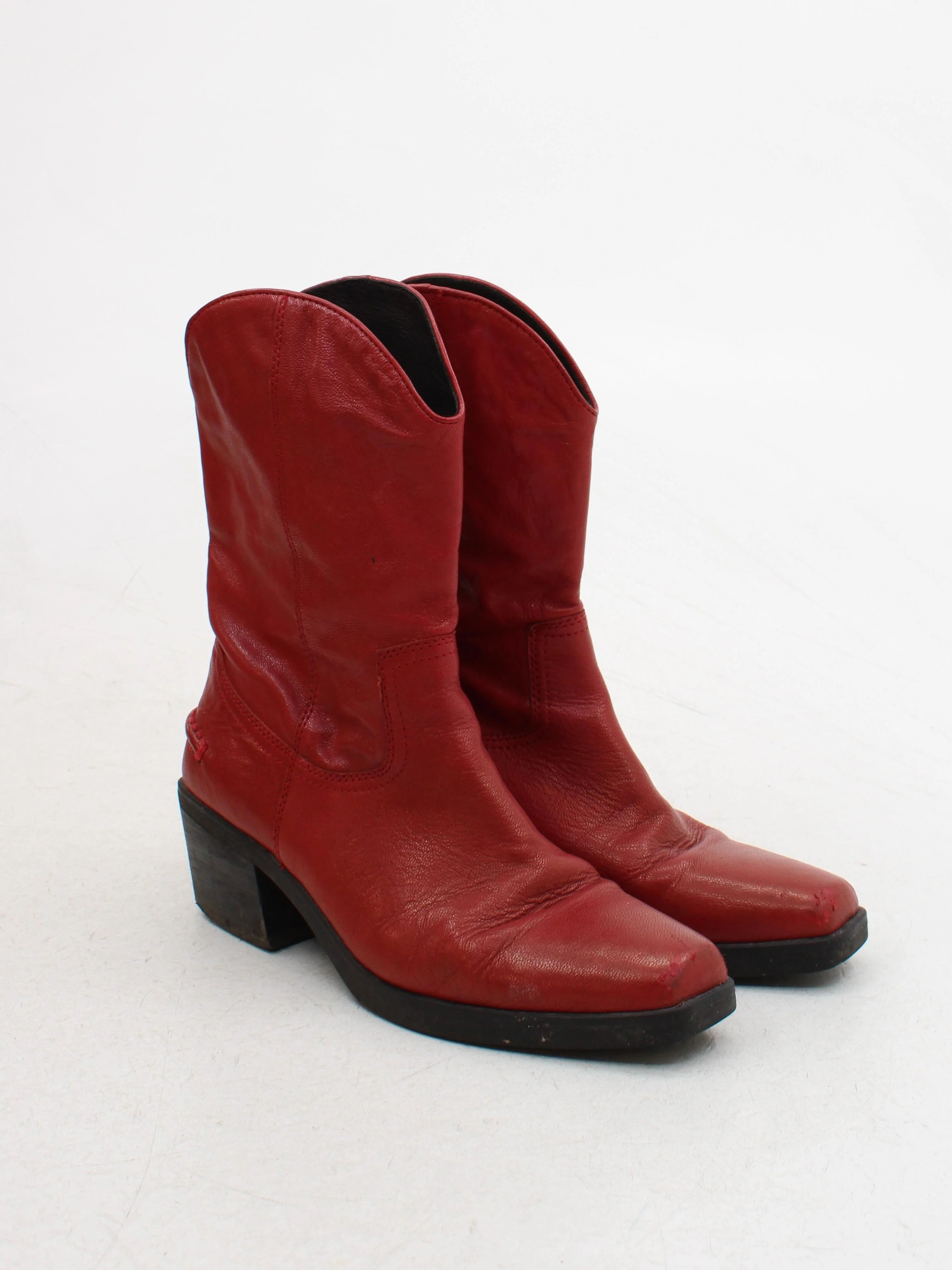 Vagabond Women's Boots UK 6 Red 100% Leather Cowboy - Image 4