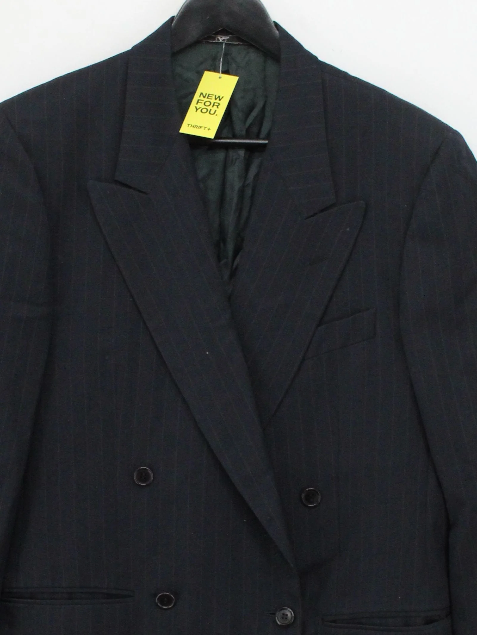 Valentino Men's Blazer XL Black Striped 100% Wool Overcoat - Image 3