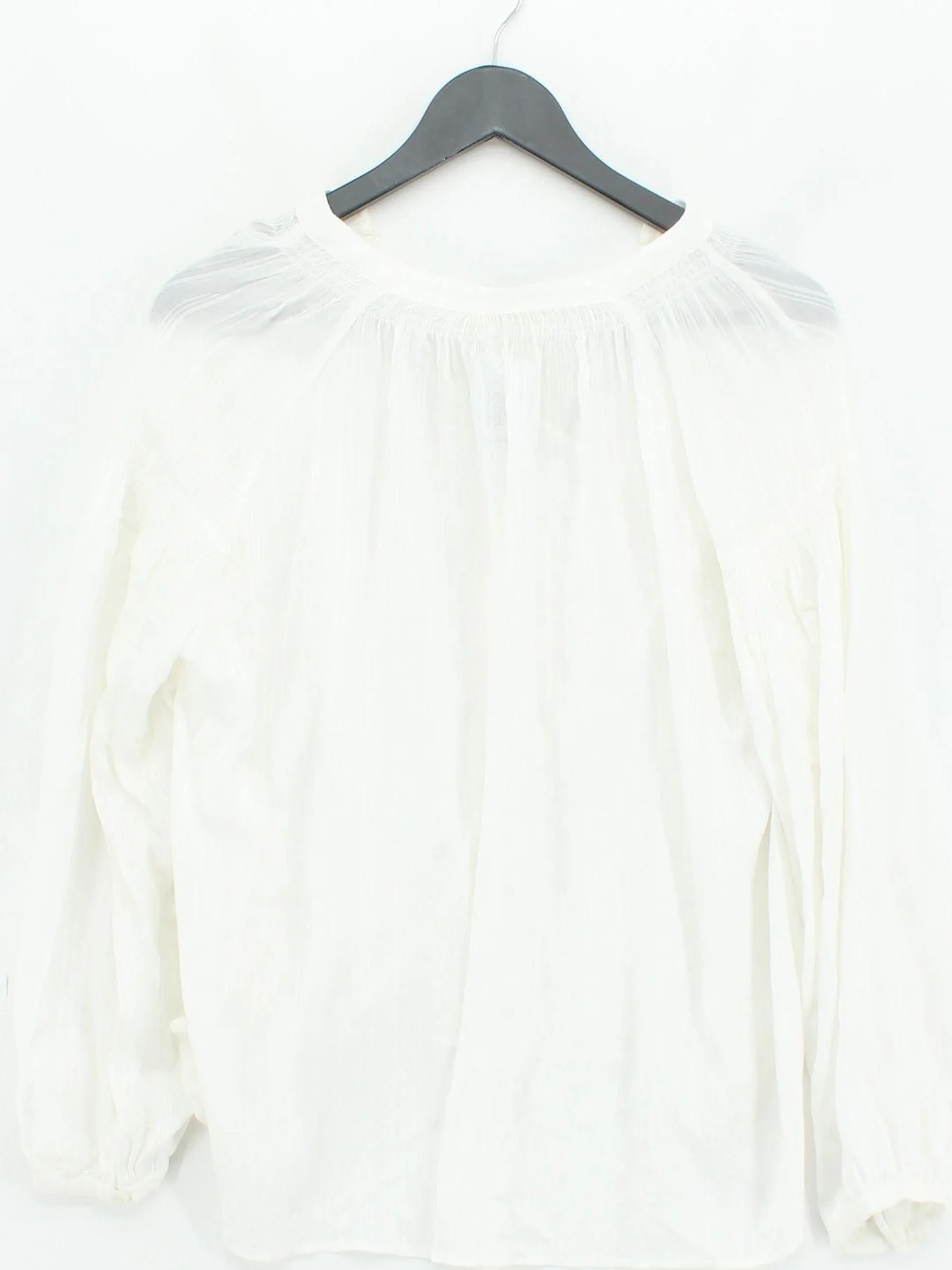 Vanessa Bruno Women's Blouse S White 100% Other Long Sleeve V-Neck Basic - Image 2