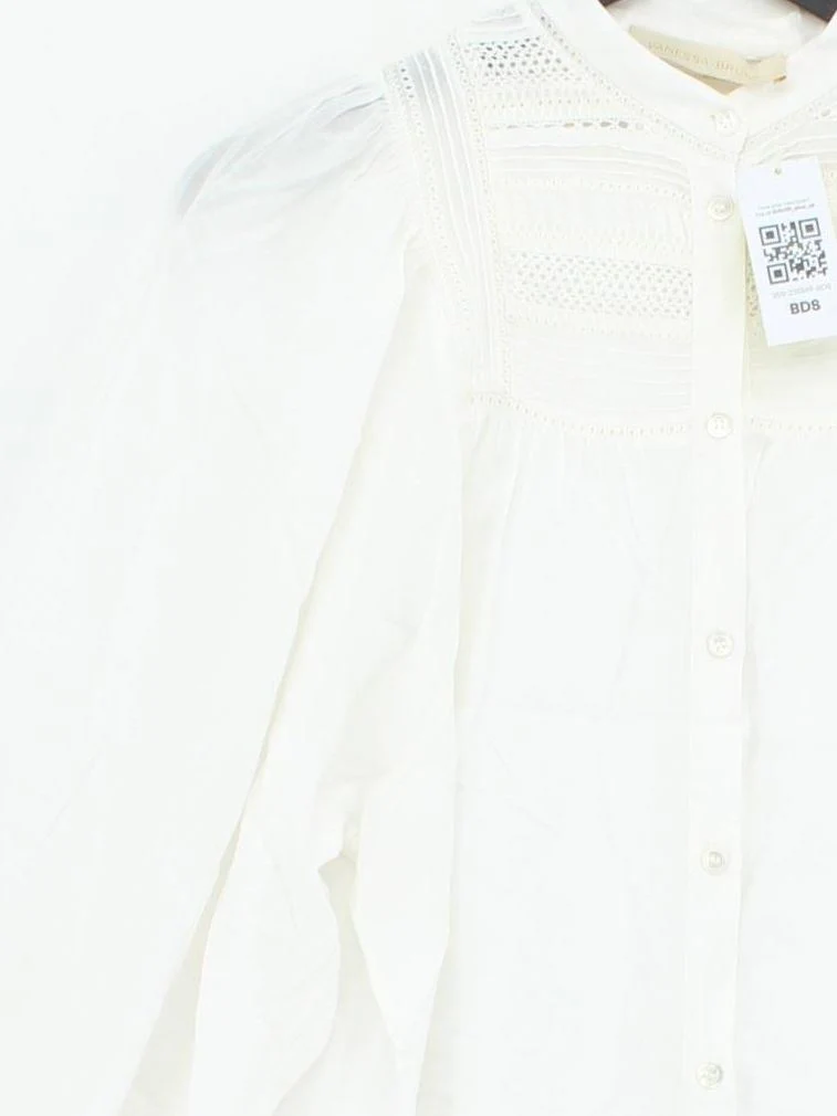 Vanessa Bruno Women's Blouse UK 8 White Cotton with Viscose, Polyester Basic - Image 3
