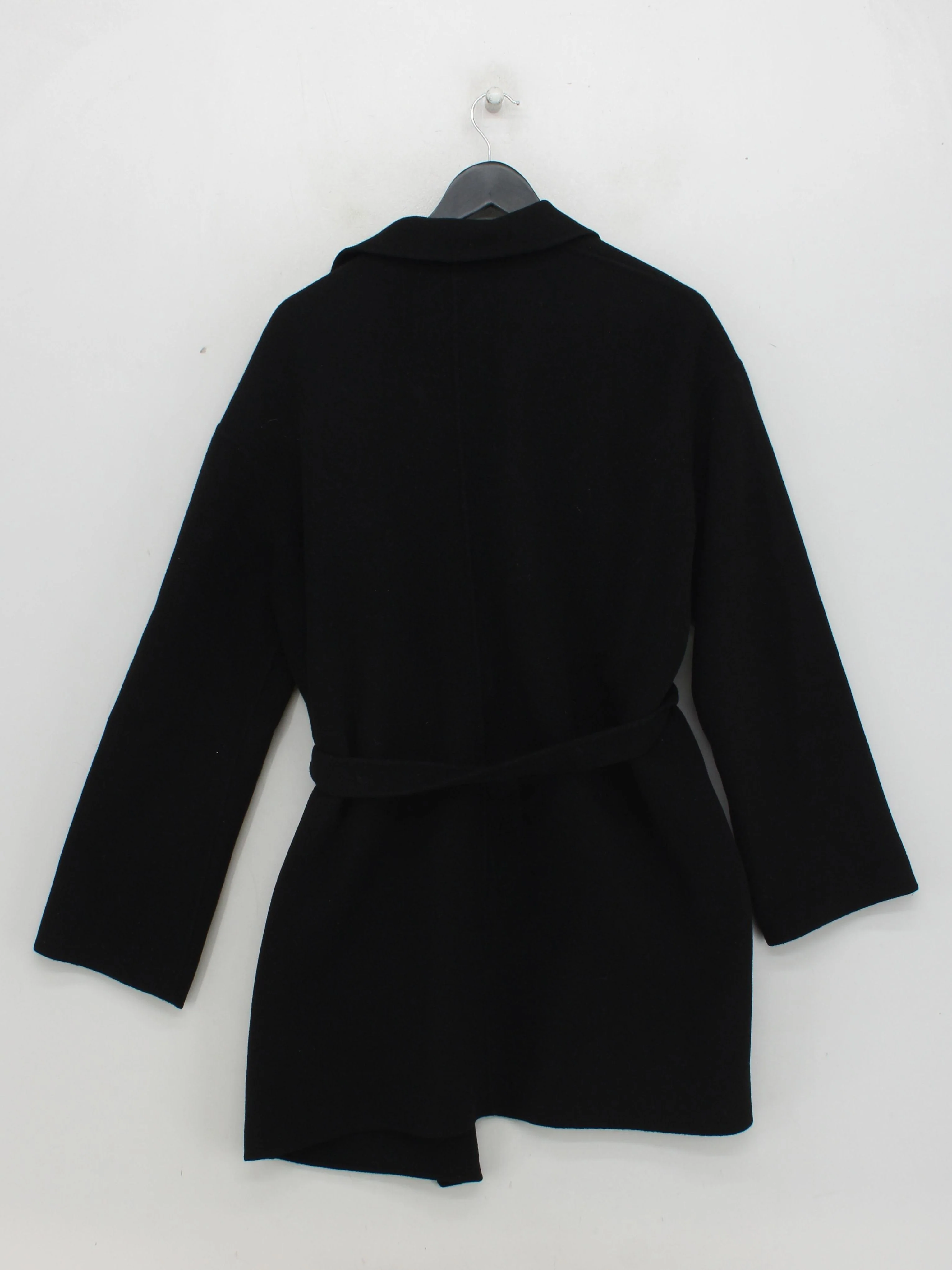 Vanessa Bruno Women's Coat UK 12 Black Wool with Cashmere Overcoat - Image 2