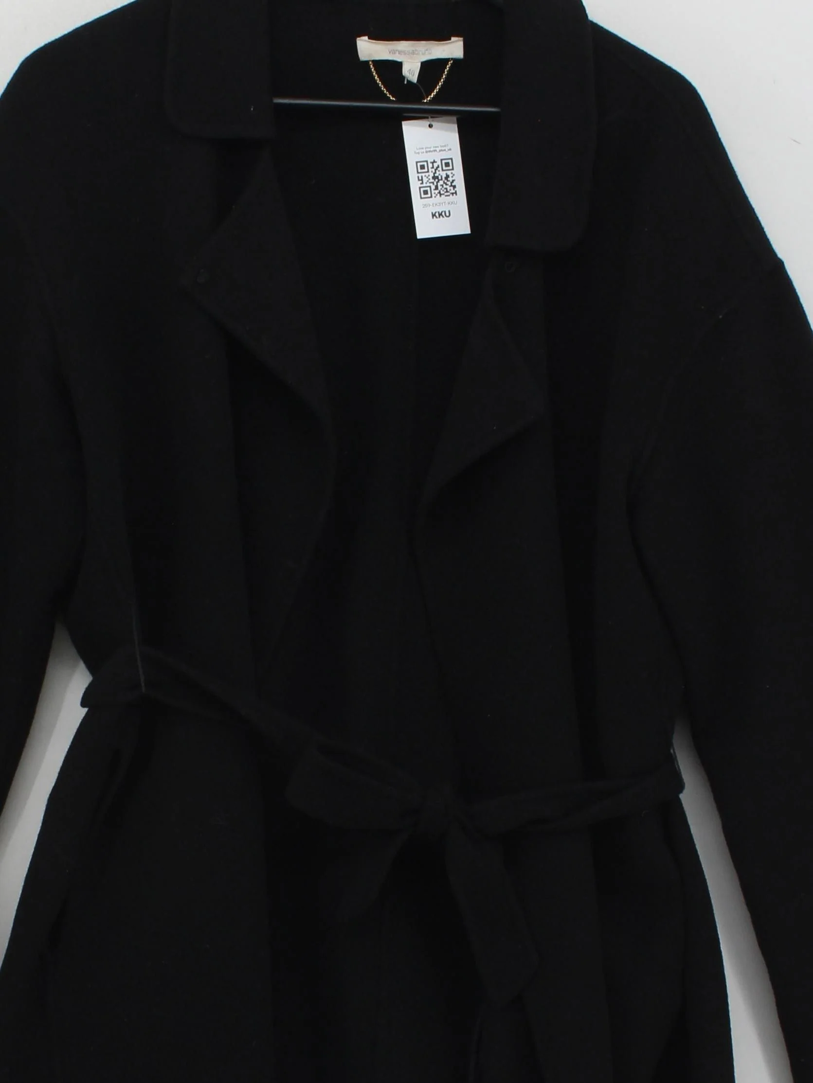Vanessa Bruno Women's Coat UK 12 Black Wool with Cashmere Overcoat - Image 3