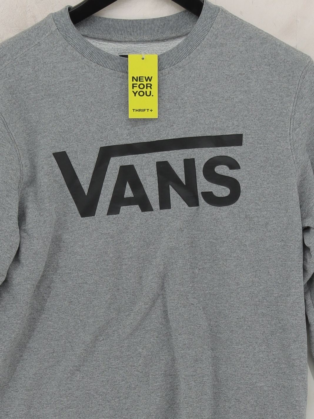 Vans Men's Hoodie L Grey Graphic Cotton with Polyester Pullover - Image 3