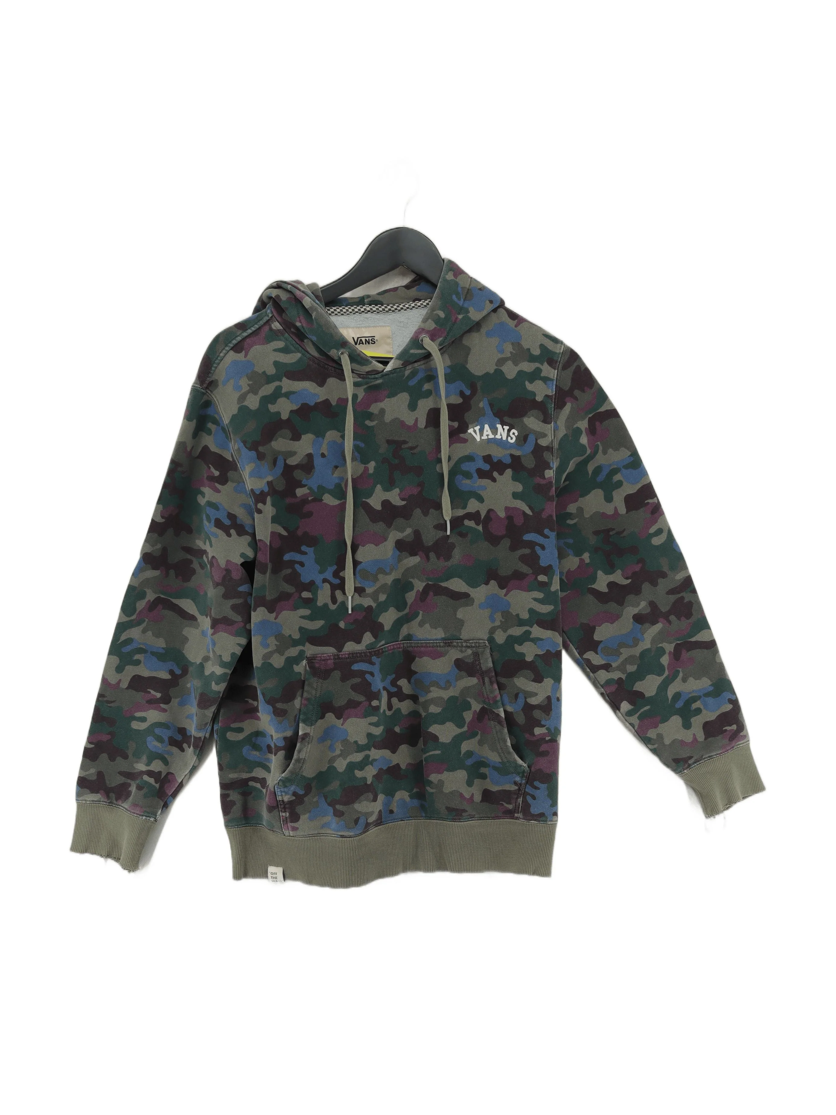 Vans Men's Hoodie L Multi Camo 100% Cotton Pullover