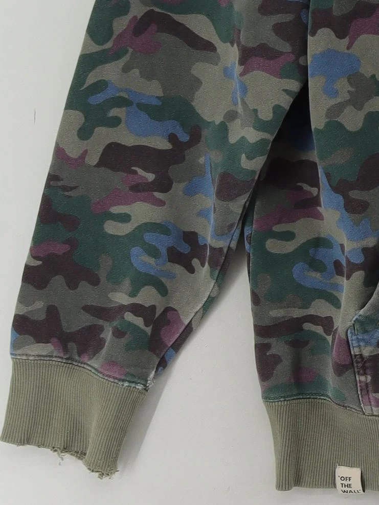 Vans Men's Hoodie L Multi Camo 100% Cotton Pullover - Image 4