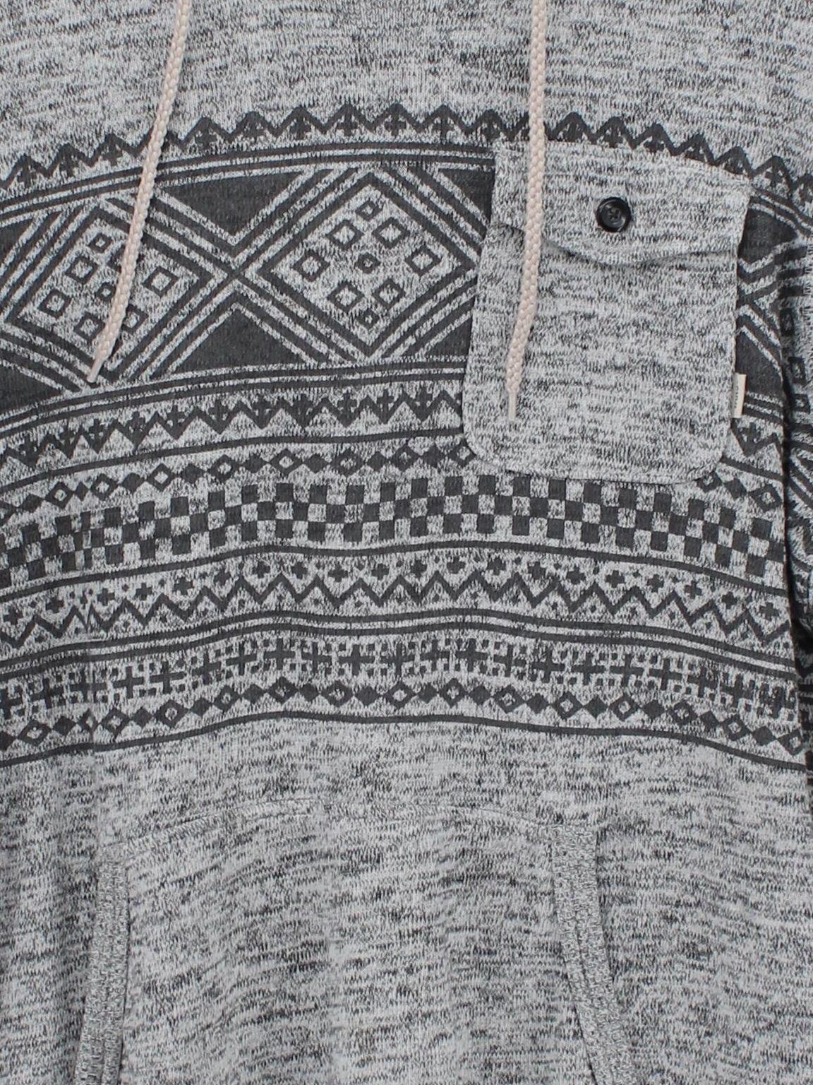 Vans Men's Hoodie M Grey Geometric Cotton with Polyester Pullover - Image 3