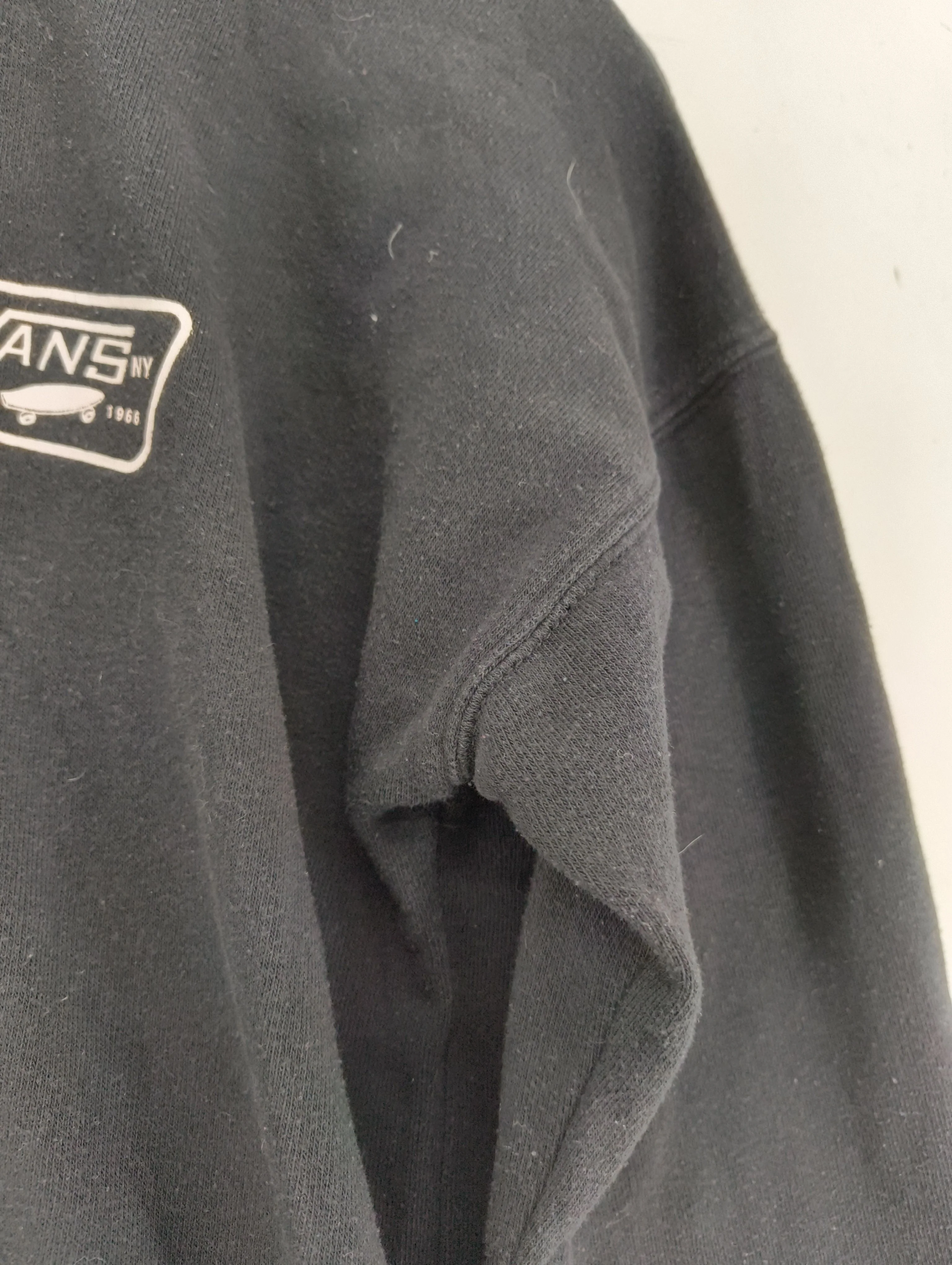 Vans Men's Hoodie S Black Graphic Cotton with Polyester Pullover - Image 5
