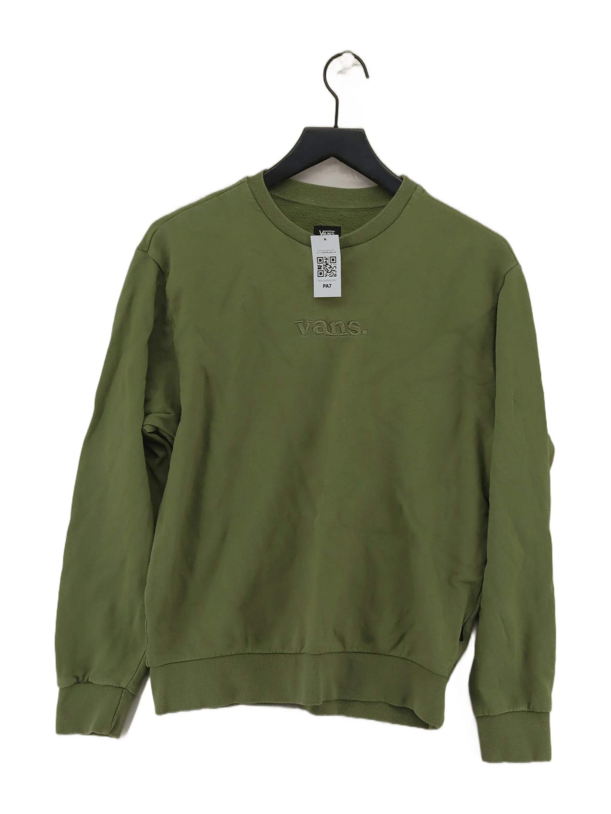 Vans Men's Hoodie S Green 100% Cotton Pullover