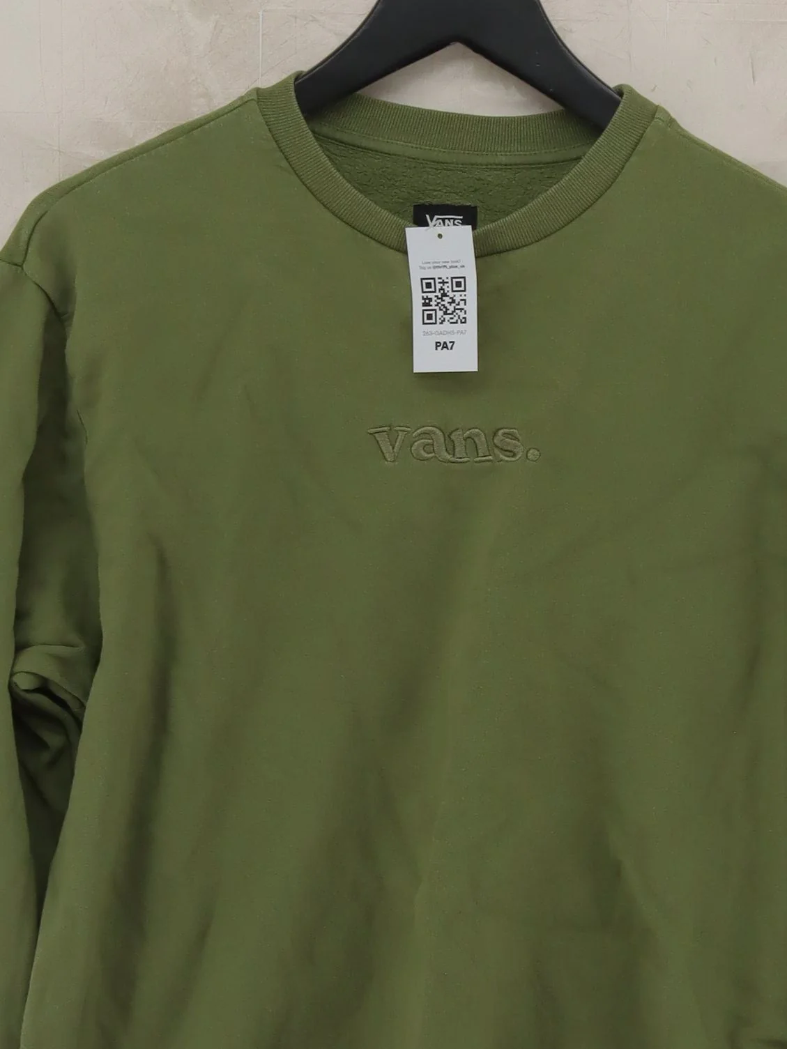 Vans Men's Hoodie S Green 100% Cotton Pullover - Image 3