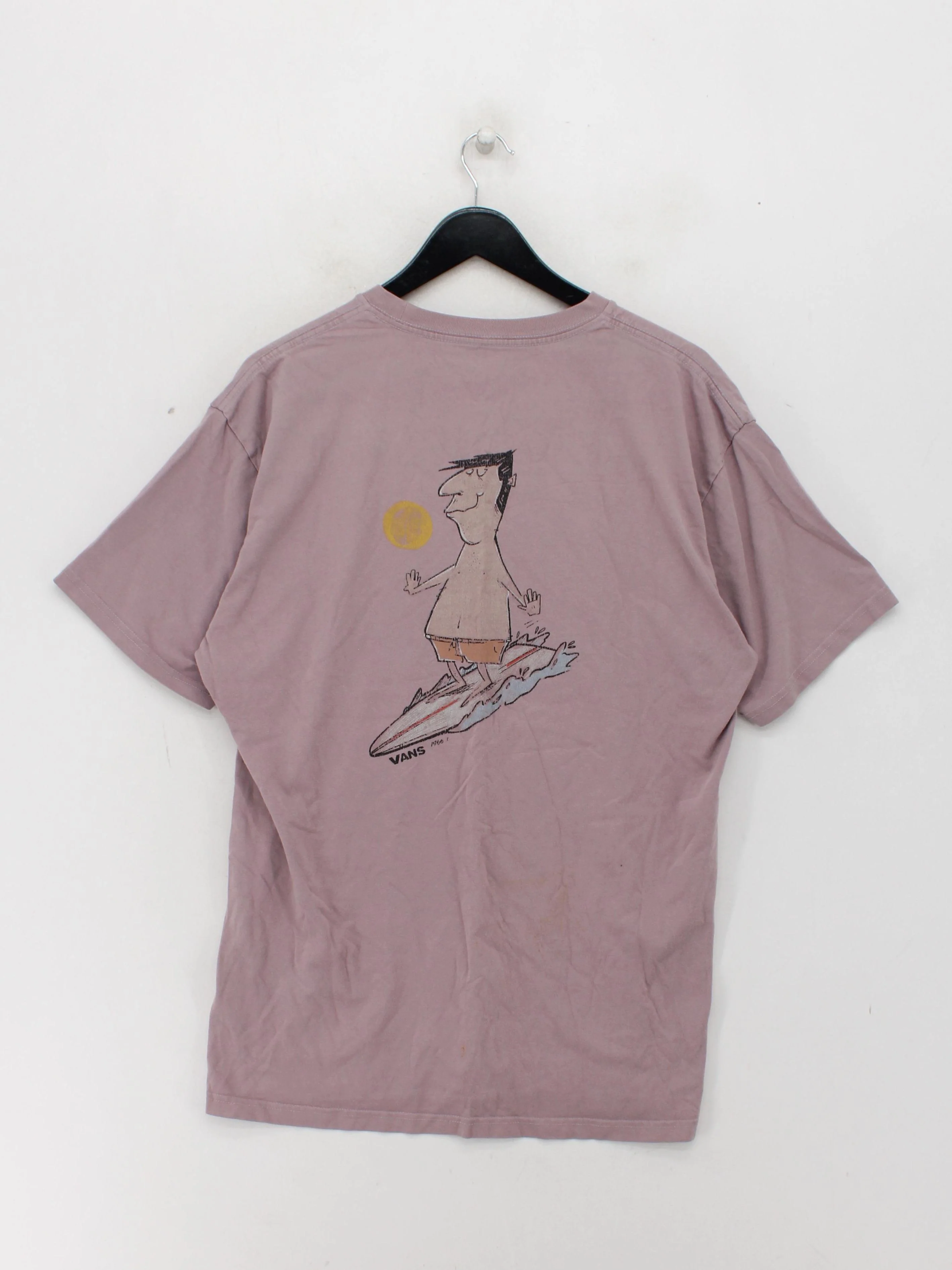 Vans Men's T-Shirt L Purple Graphic 100% Cotton Basic - Image 2