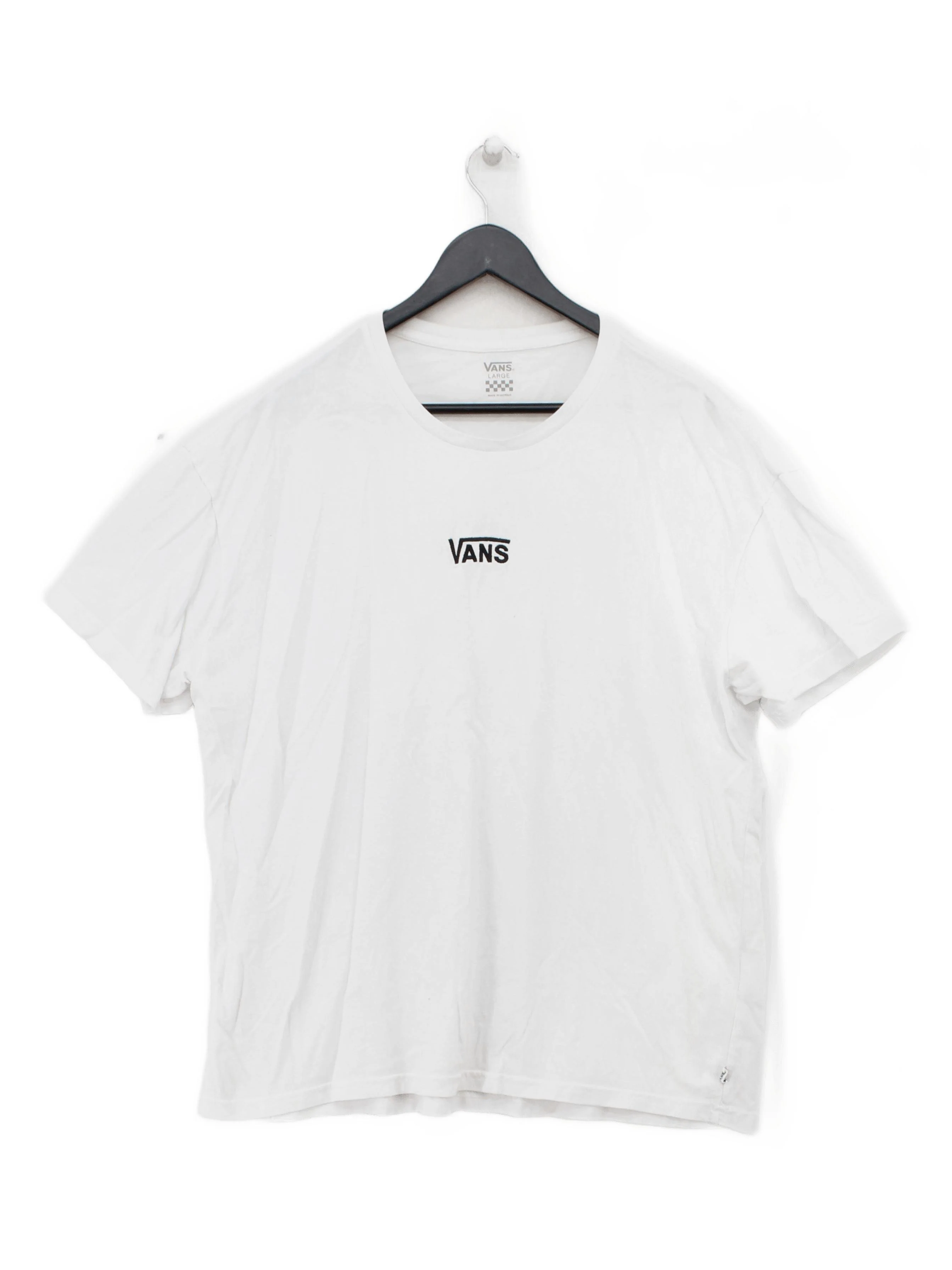 Vans Men's T-Shirt L White Graphic 100% Cotton Basic