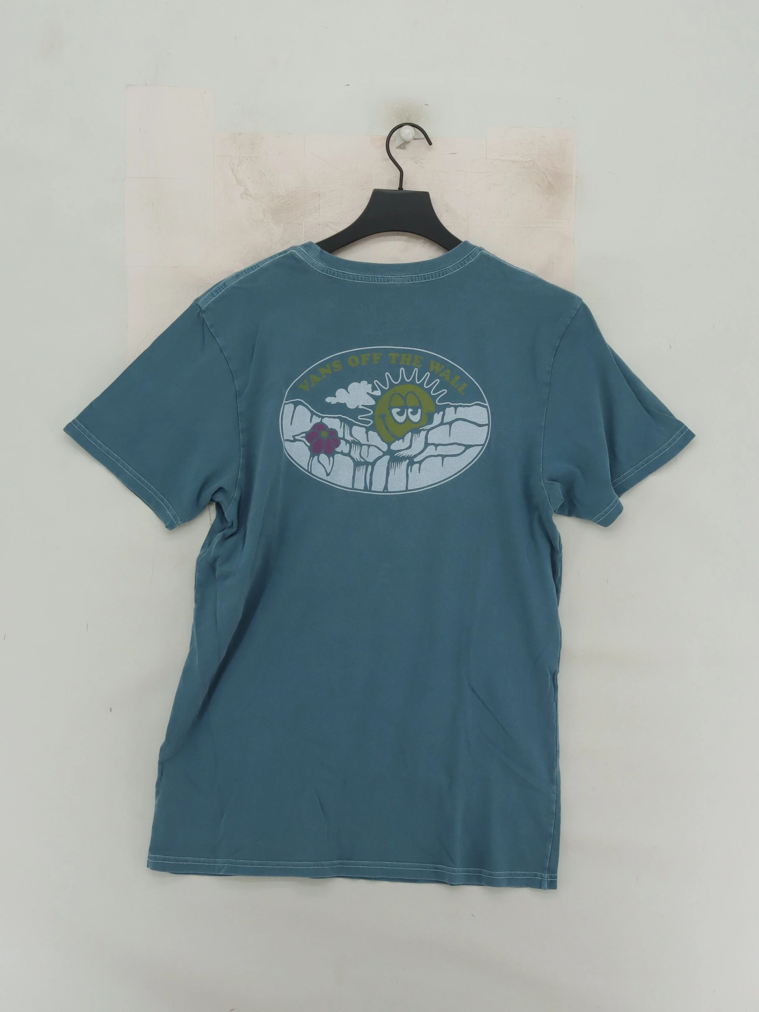 Vans Men's T-Shirt M Blue Graphic 100% Cotton Basic - Image 2