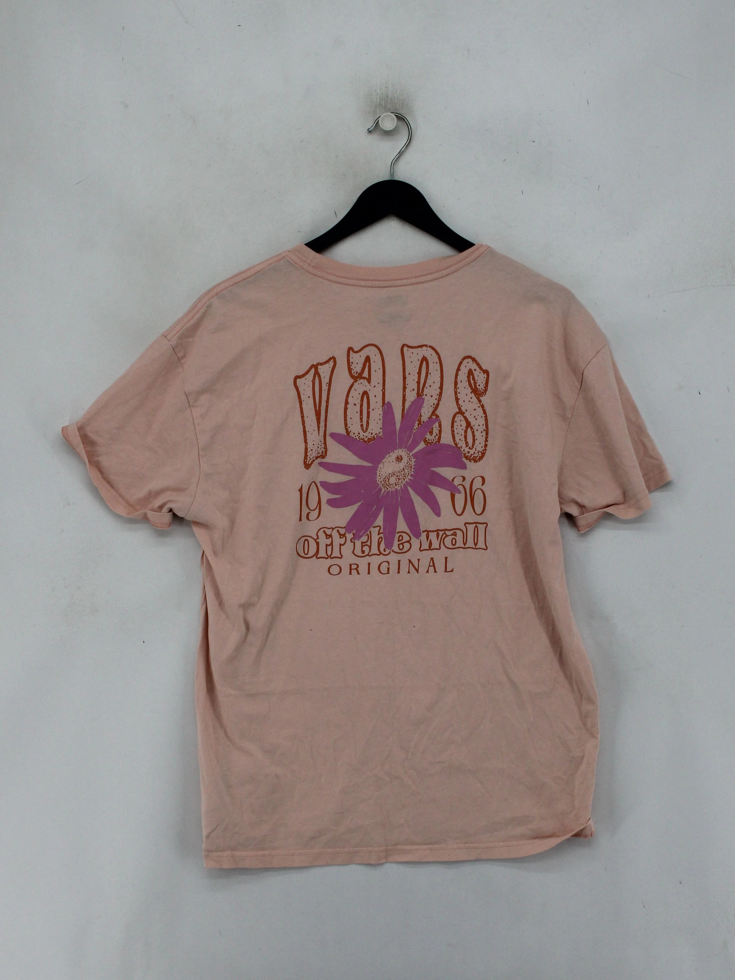 Vans Men's T-Shirt M Cream Graphic 100% Cotton Basic - Image 2