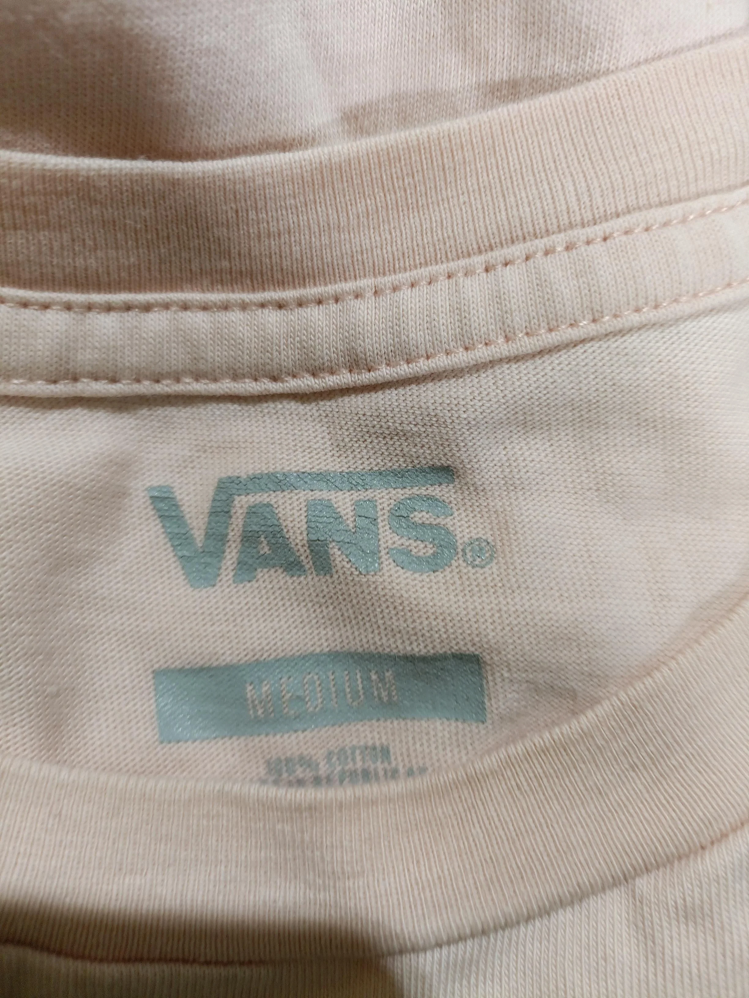 Vans Men's T-Shirt M Cream Graphic 100% Cotton Basic - Image 5