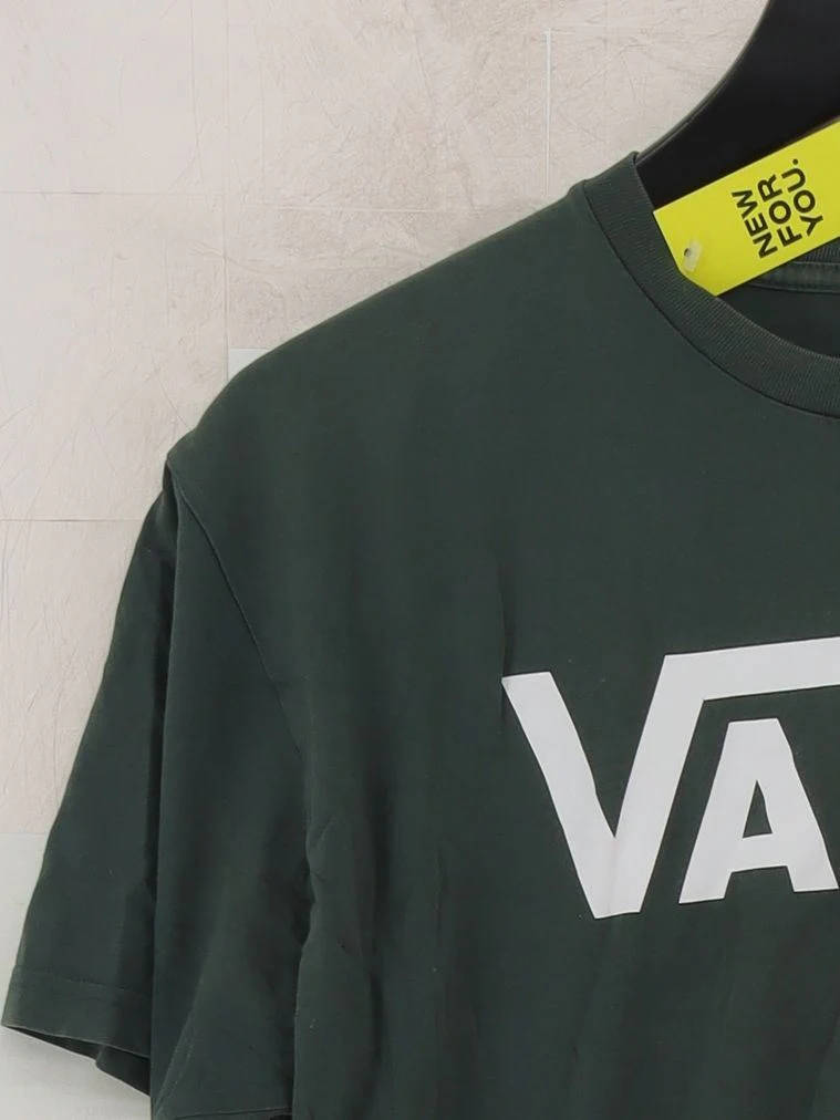 Vans Men's T-Shirt M Green Graphic 100% Other Basic - Image 4