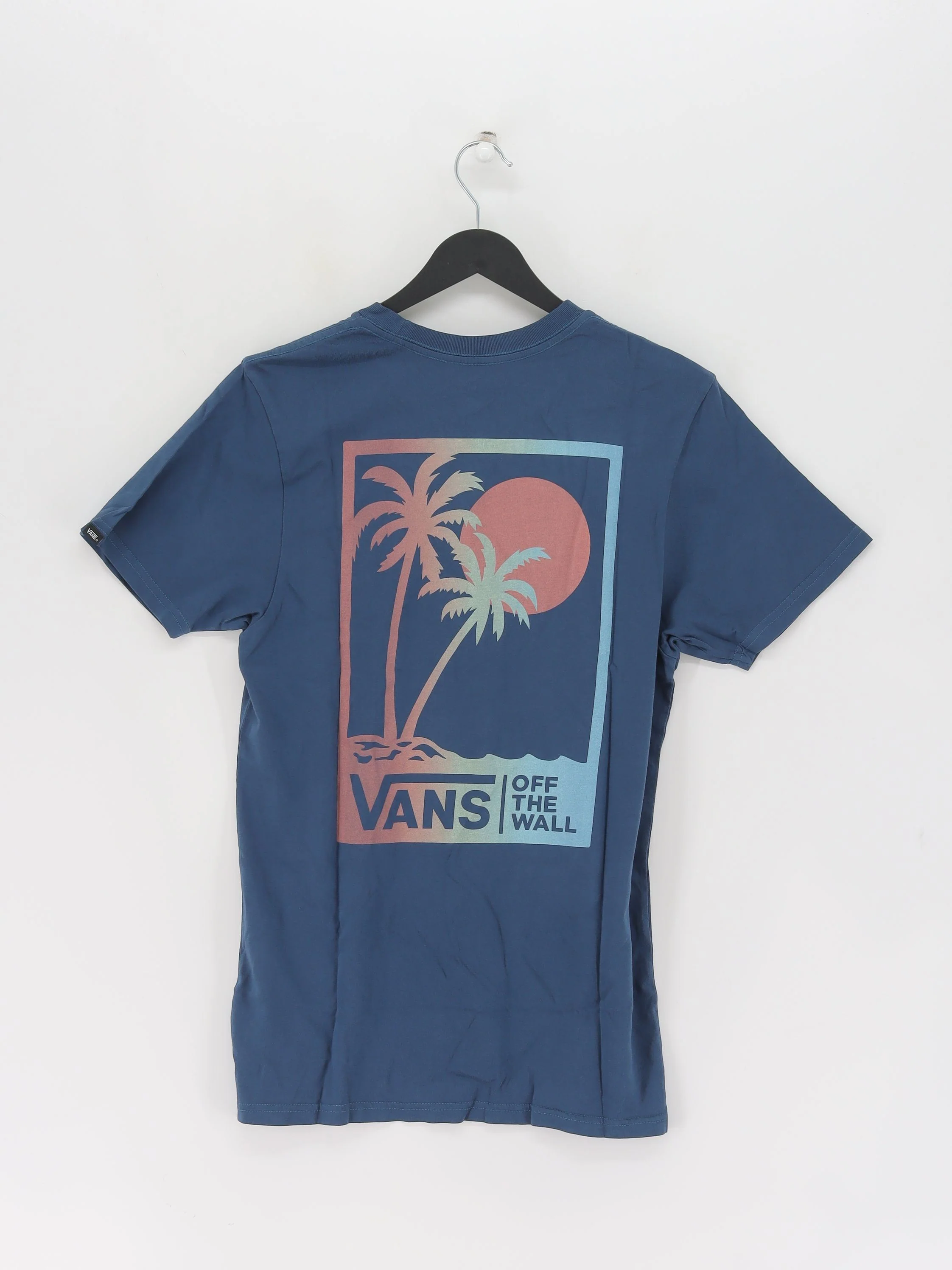 Vans Men's T-Shirt S Blue Graphic 100% Cotton Basic New with tags - Image 2