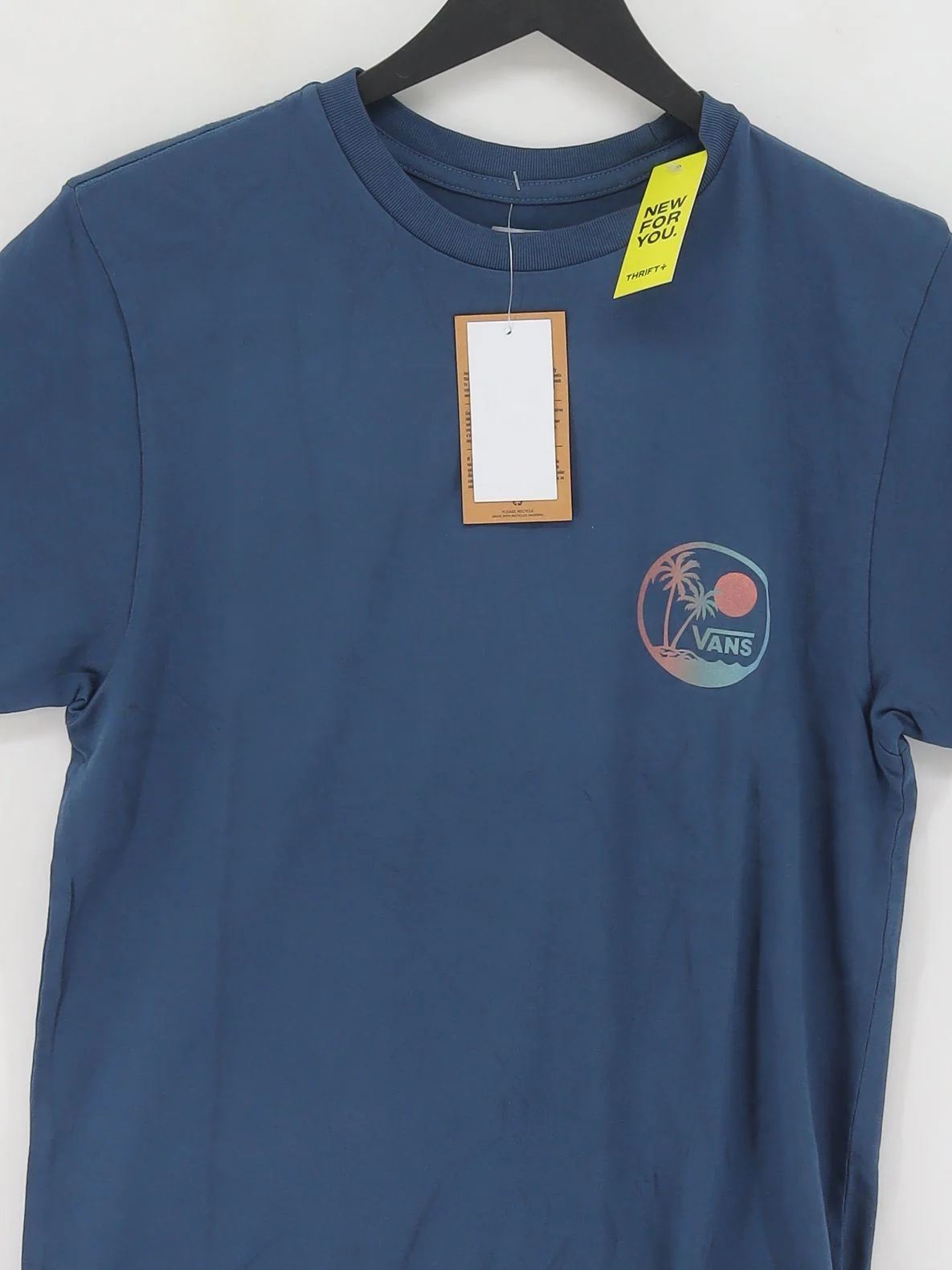 Vans Men's T-Shirt S Blue Graphic 100% Cotton Basic New with tags - Image 3