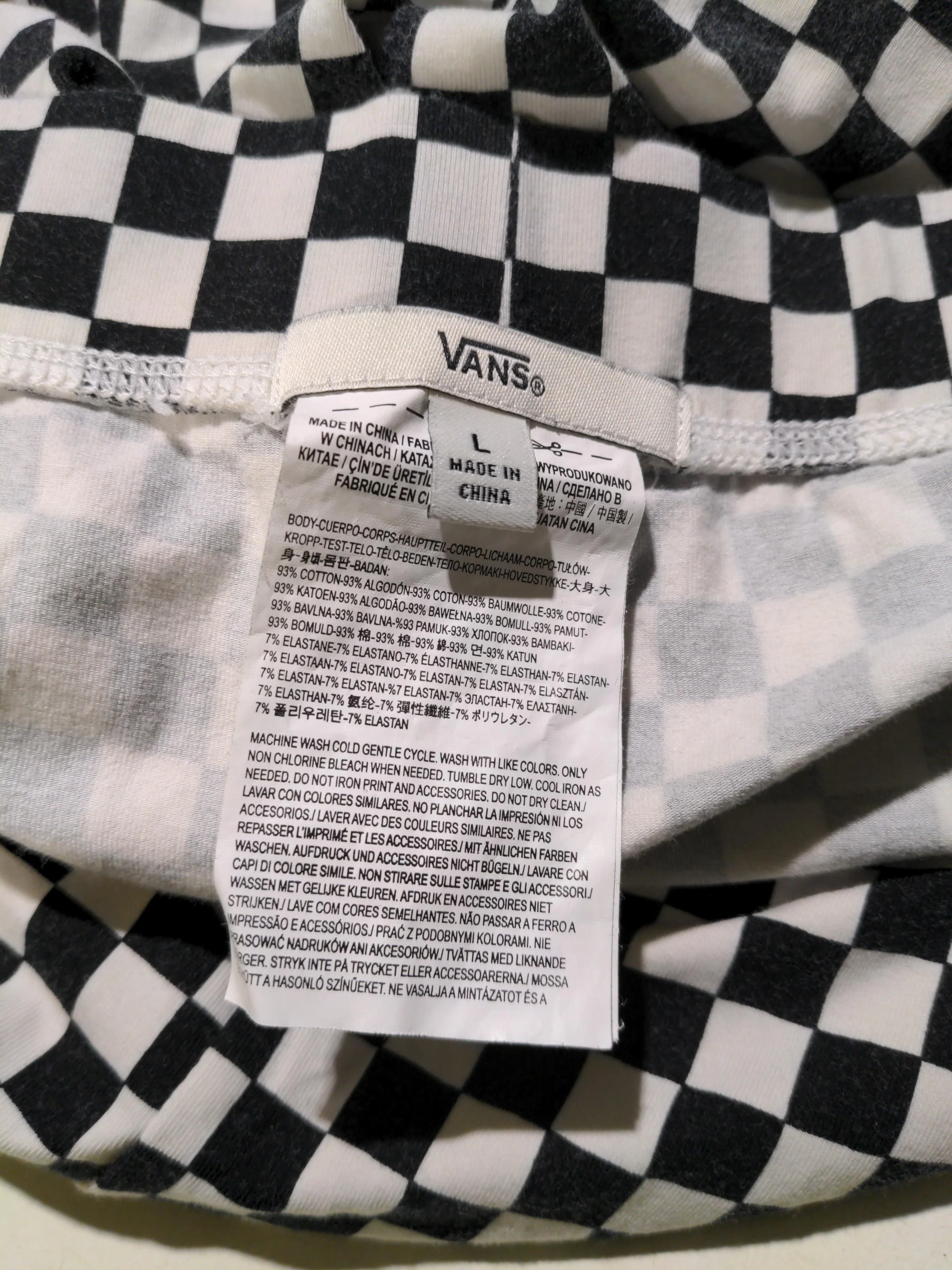 Vans Women's Shorts L Multi Checkered Cotton with Elastane Sweat - Image 7