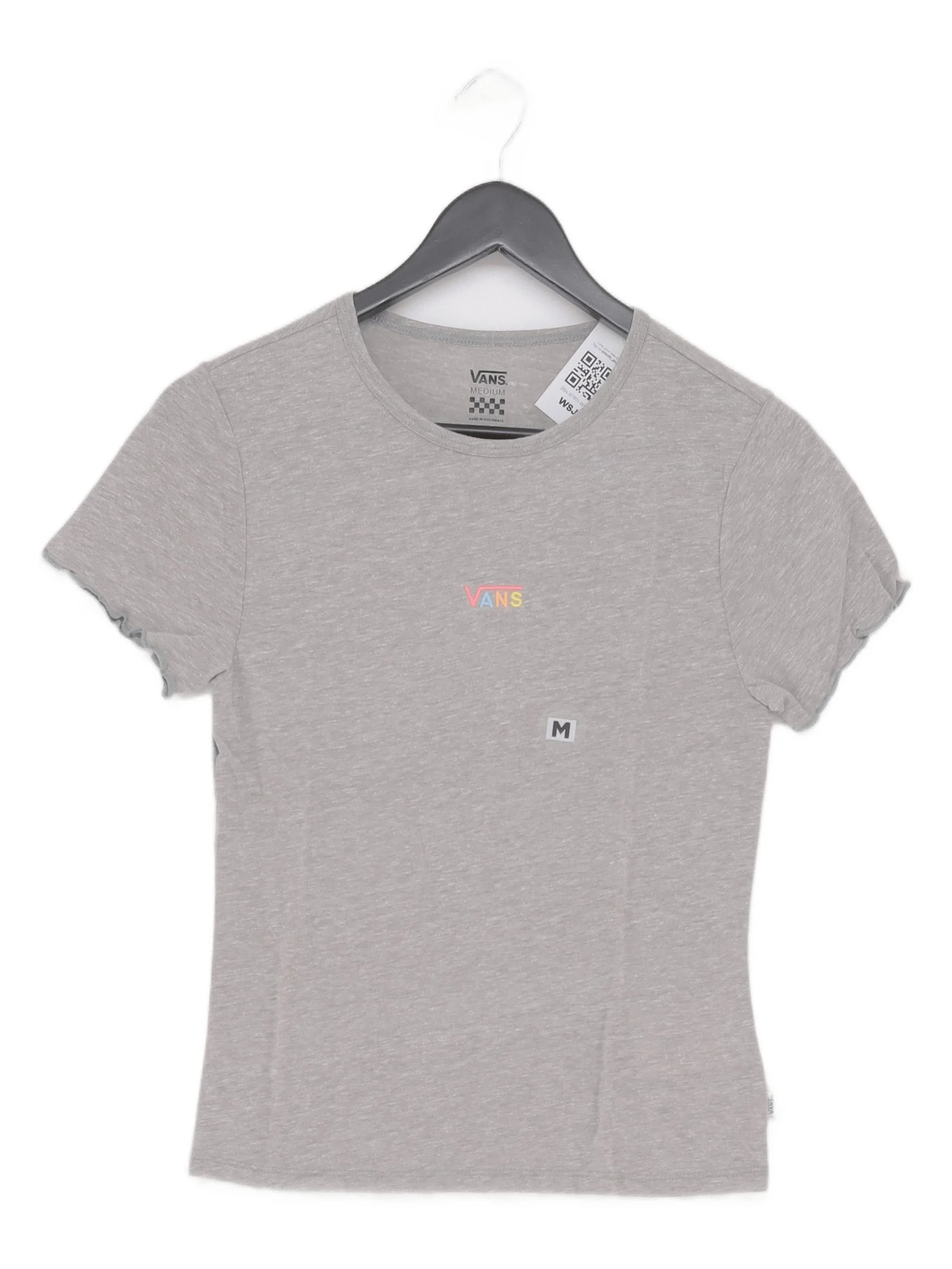 Vans Women's T-Shirt M Grey Polyester with Cotton, Viscose Basic New with tags