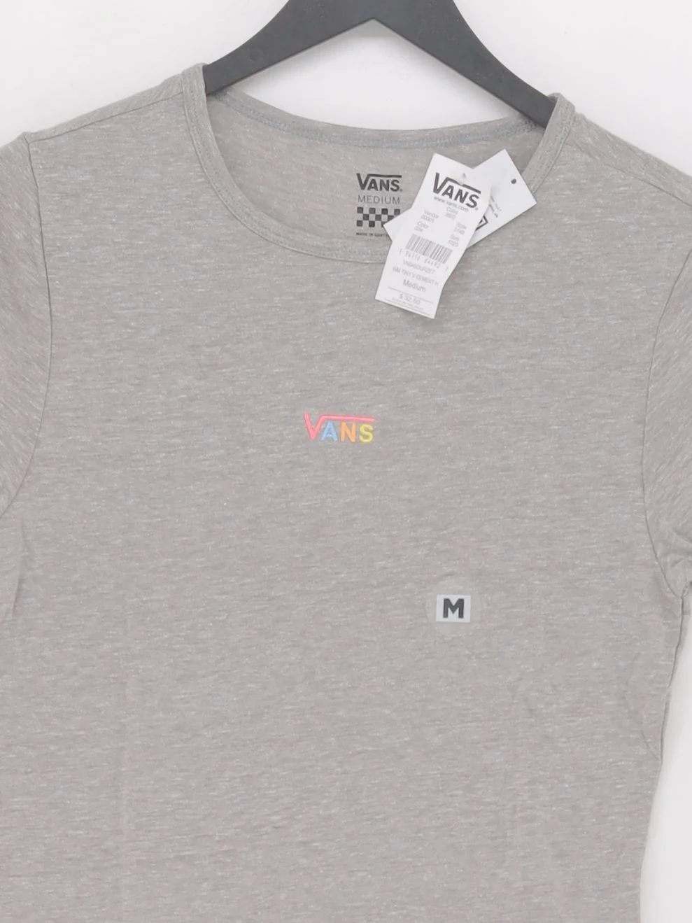 Vans Women's T-Shirt M Grey Polyester with Cotton, Viscose Basic New with tags - Image 3