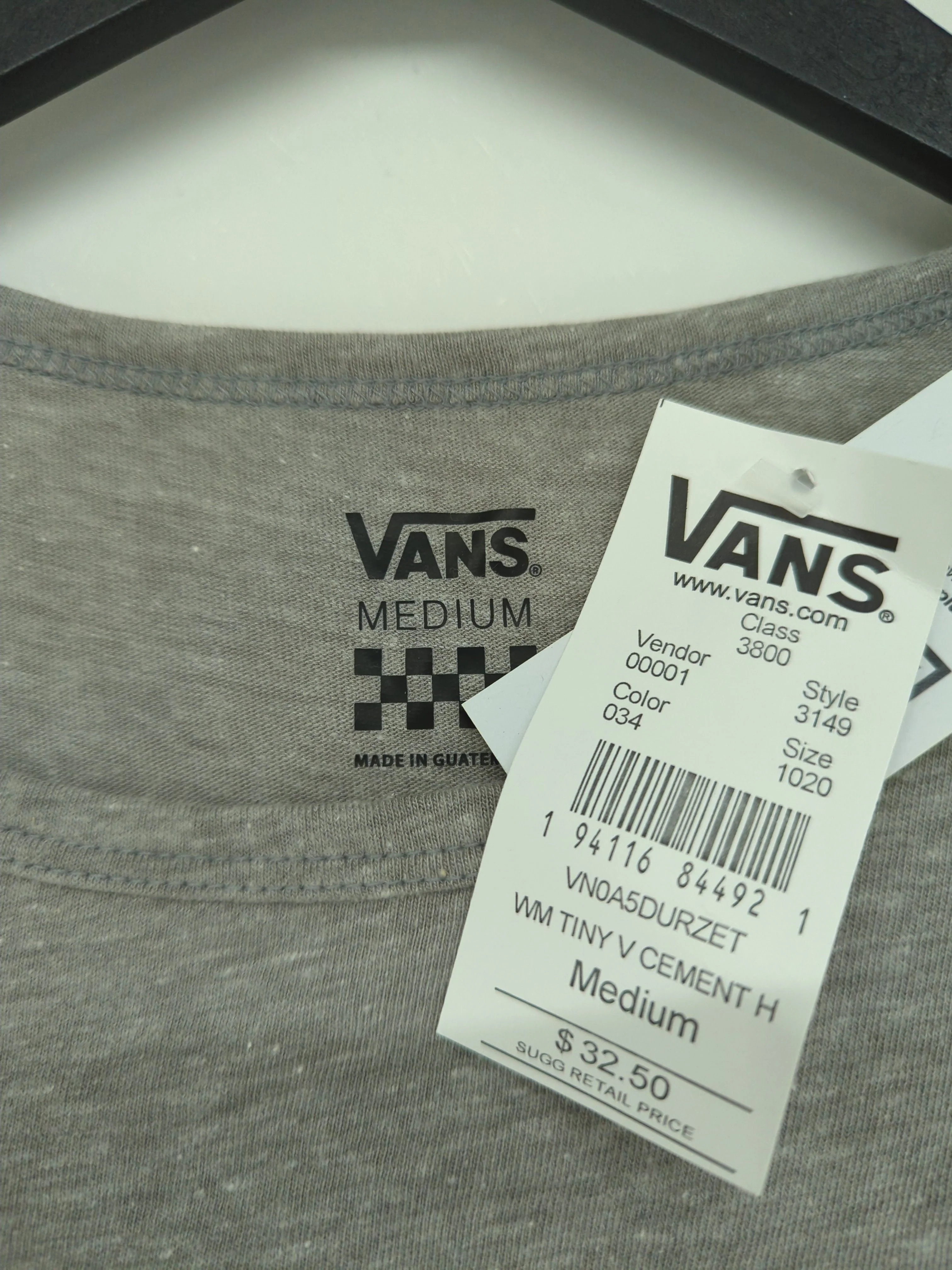 Vans Women's T-Shirt M Grey Polyester with Cotton, Viscose Basic New with tags - Image 5