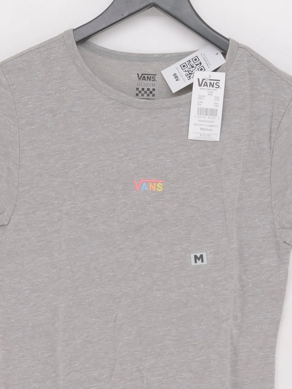 Vans Women's T-Shirt M Grey Polyester with Cotton, Viscose Basic New with tags - Image 3