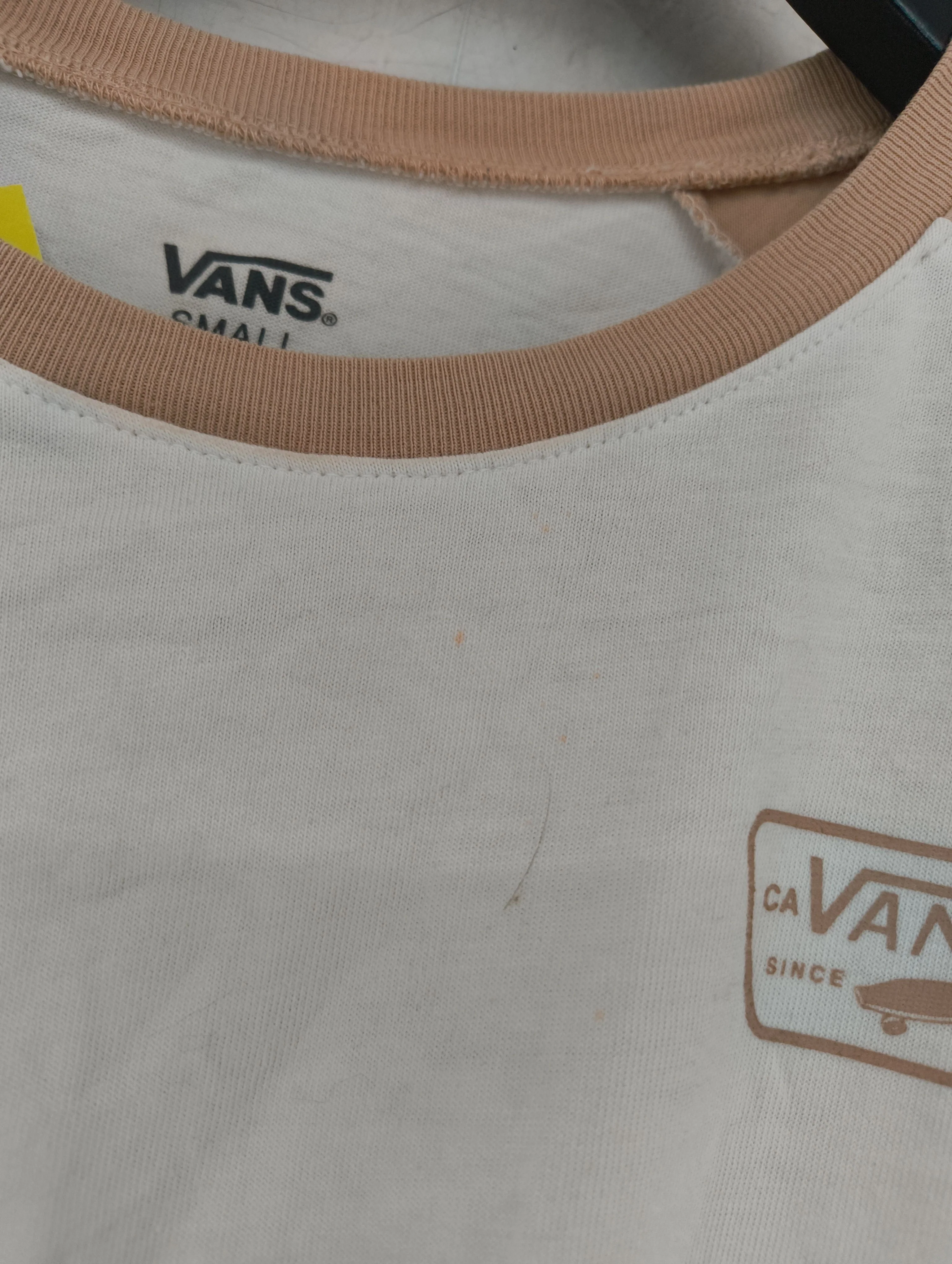 Vans Women's T-Shirt S White 100% Cotton Short Sleeve Round Neck Basic - Image 5