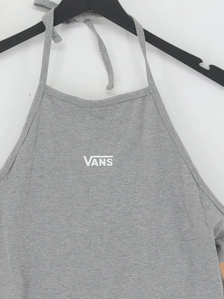 Vans Women's Top M Grey Cotton with Elastane Cropped New with tags - Image 3