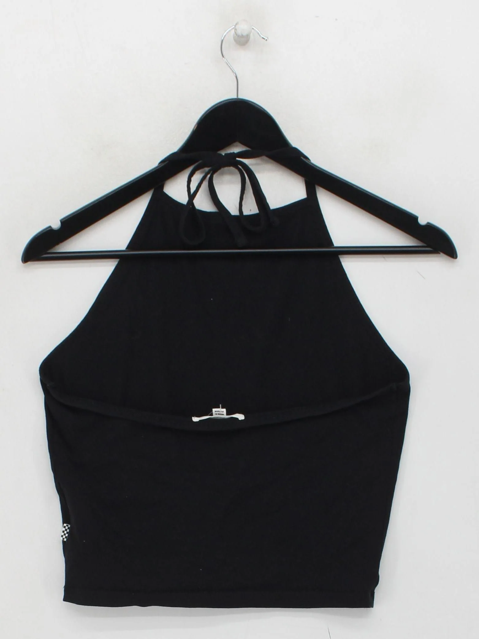 Vans Women's Top XXS Black Cotton with Elastane Sleeveless V-Neck Cropped - Image 2