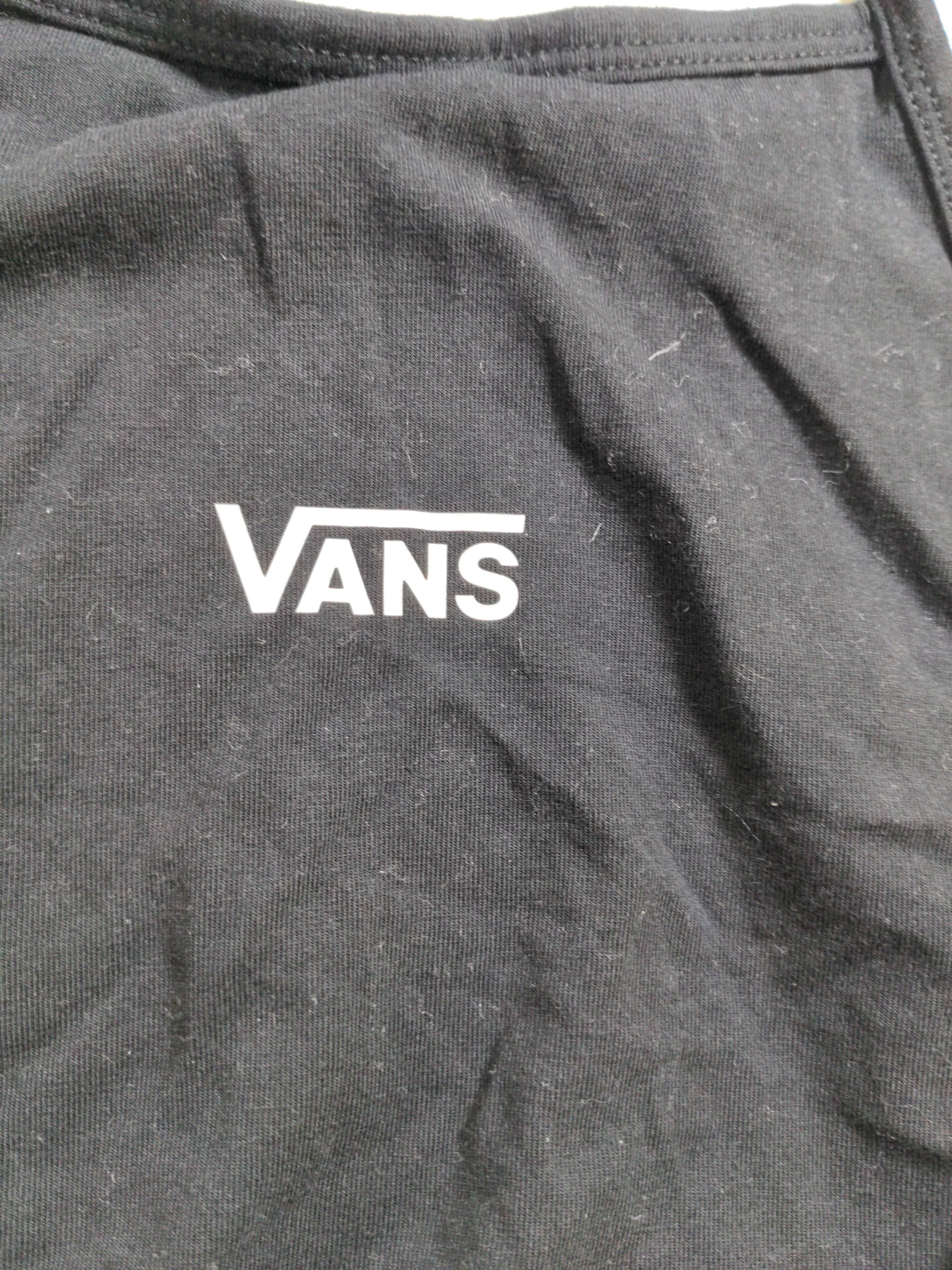 Vans Women's Top XXS Black Cotton with Elastane Sleeveless V-Neck Cropped - Image 5