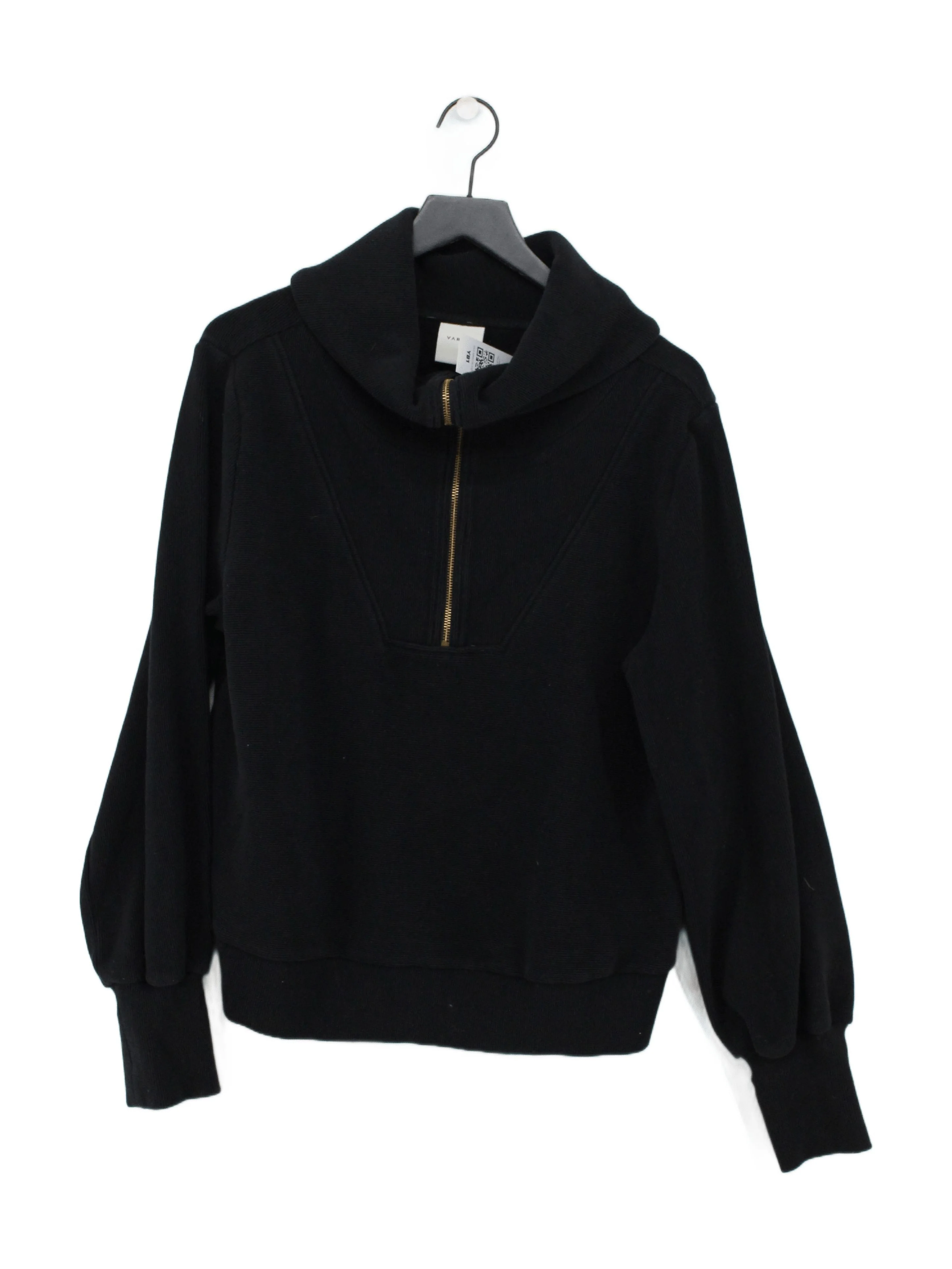 Varley Women's Hoodie L Black Cotton with Polyester, Elastane Pullover